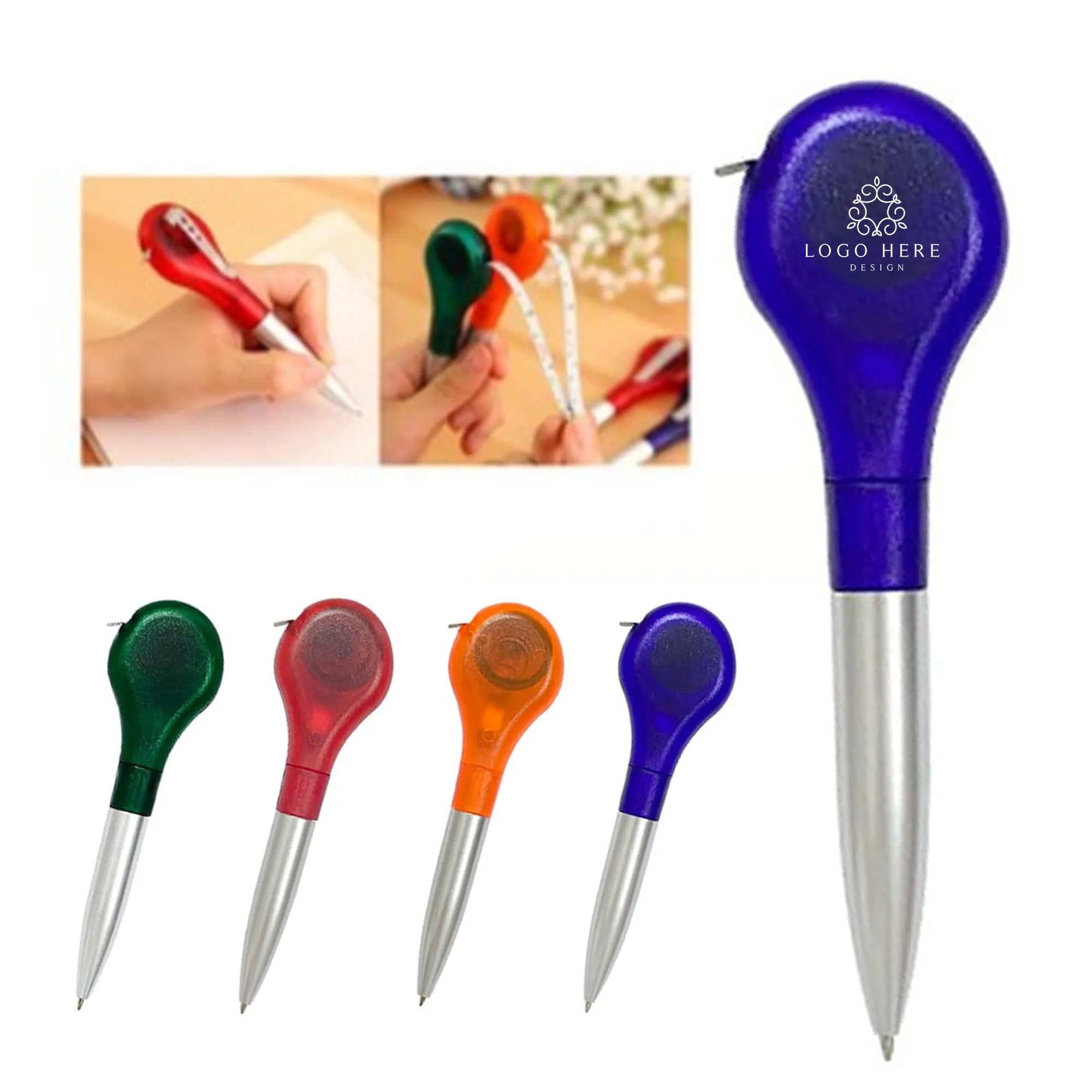 Plactic Pen with Tape Measure