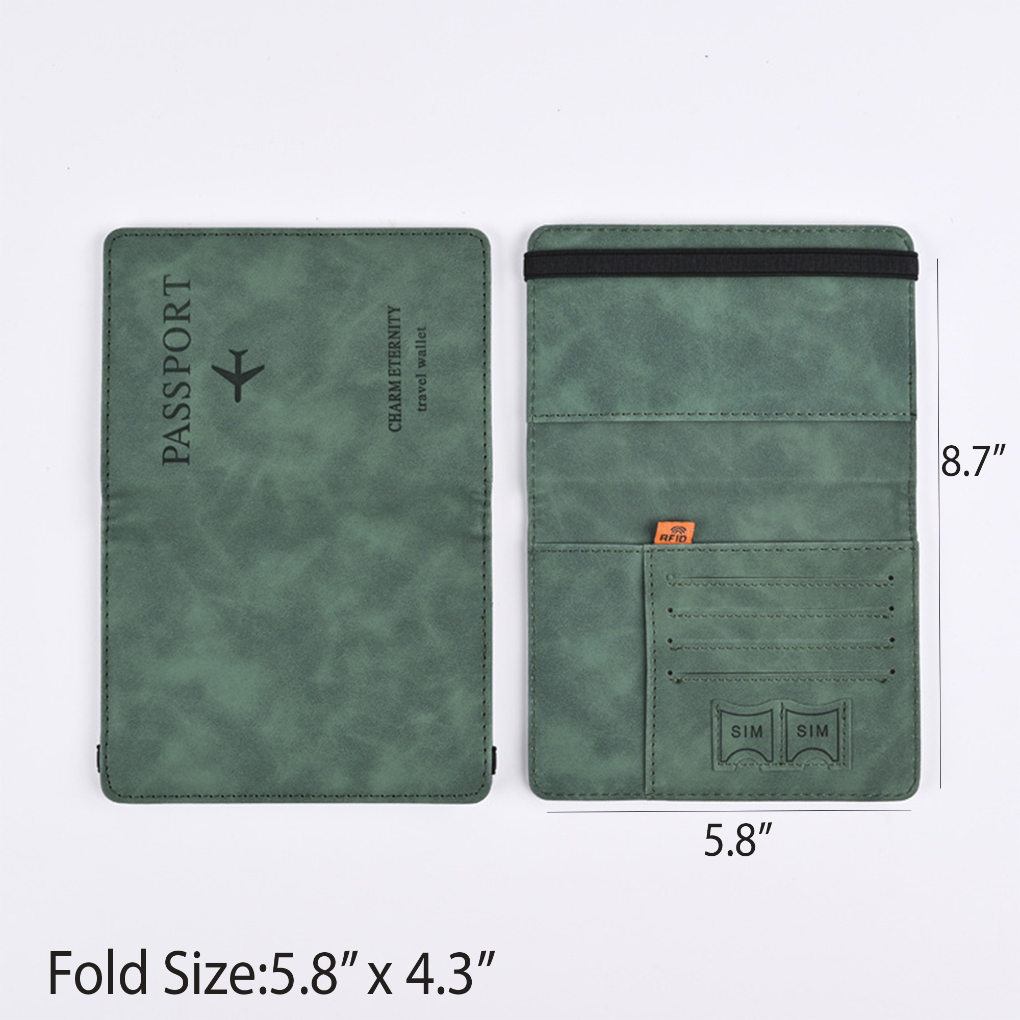 RFID Blocking Passport Bag with Wristlet Multi-slot 8