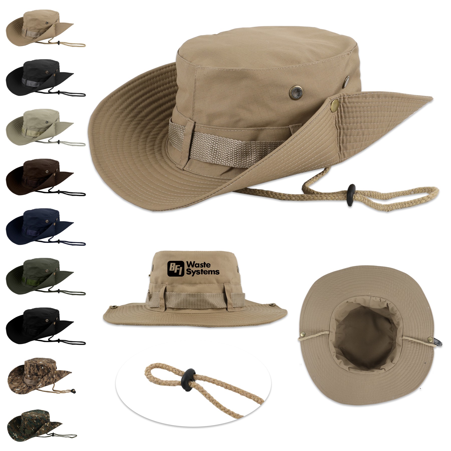 Custom 22.8" Jungle Boonie Bucket Hat 14