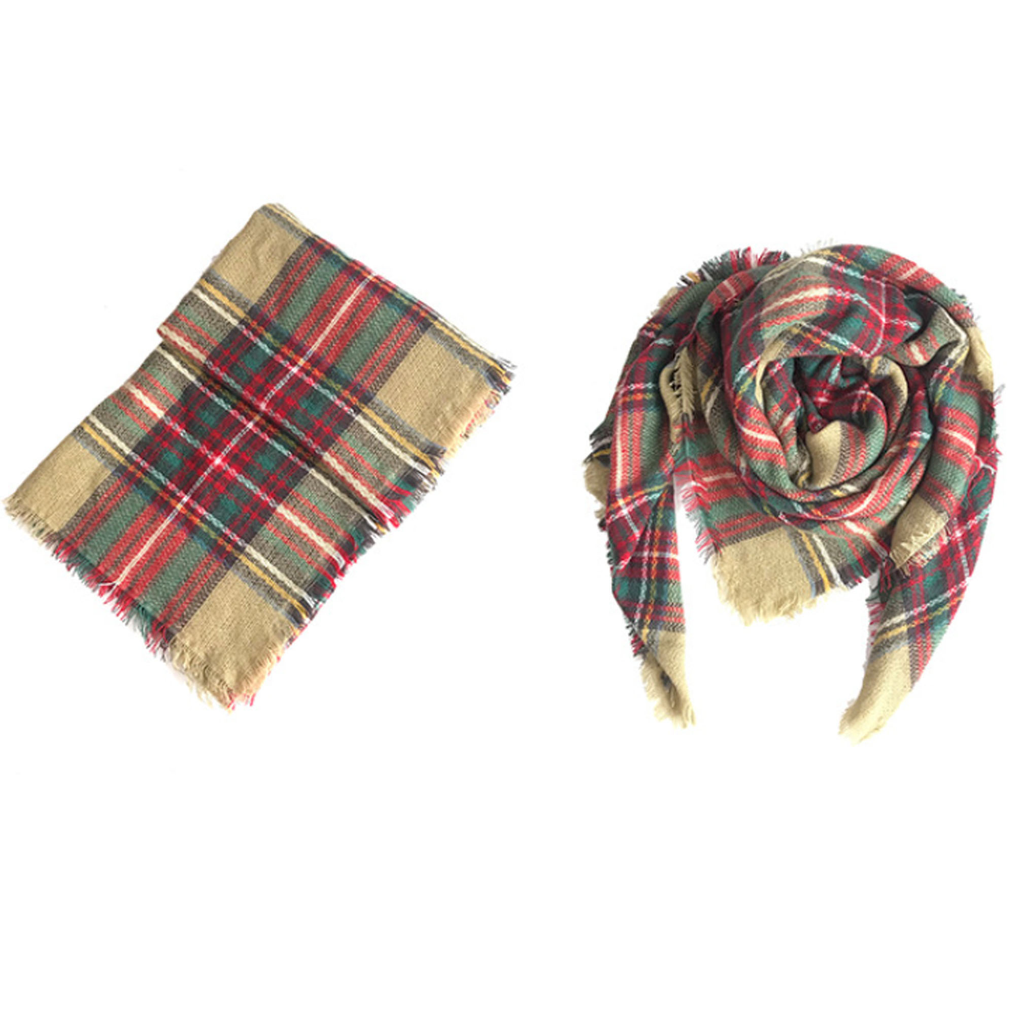 Imitation Cashmere Oversized Plaid Scarf for Cold Seasons 8