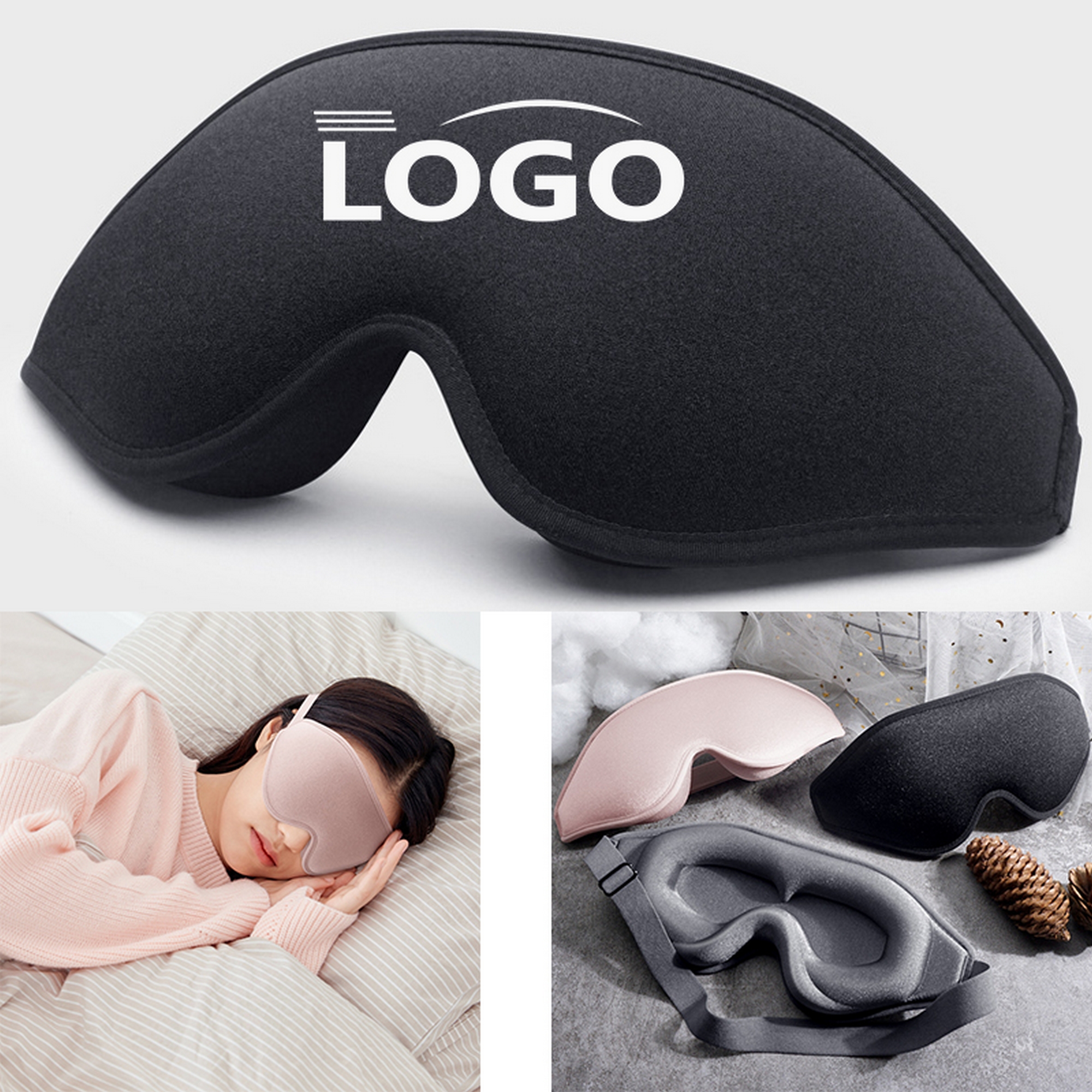 Three-Dimensional Blackout Elastic Sleep Mask 8