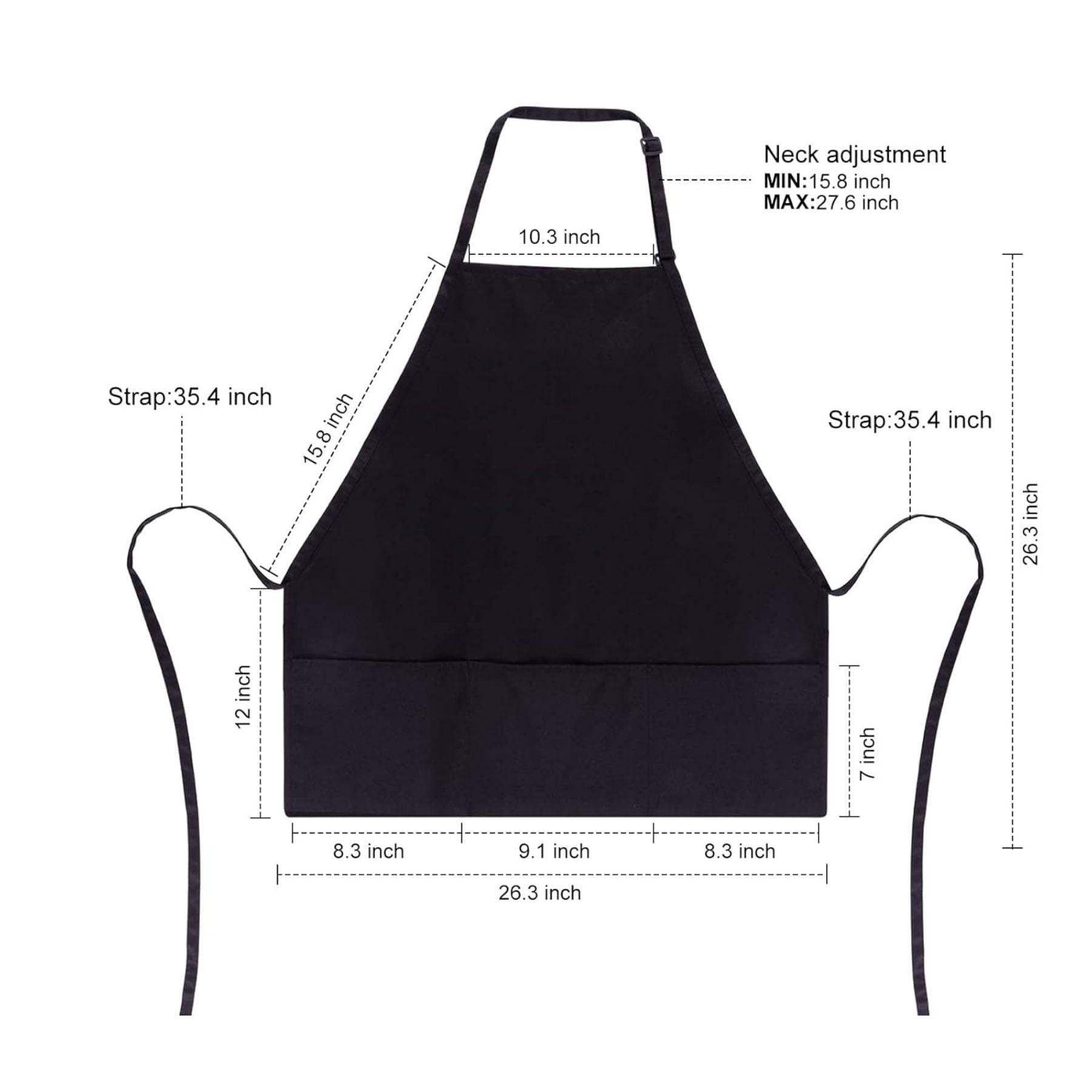Adjustable Kitchen Bib Apron 19