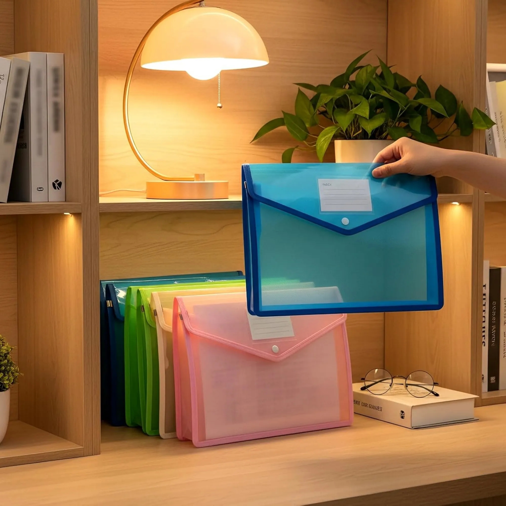 Clear Expanding Plastic File Folder 9