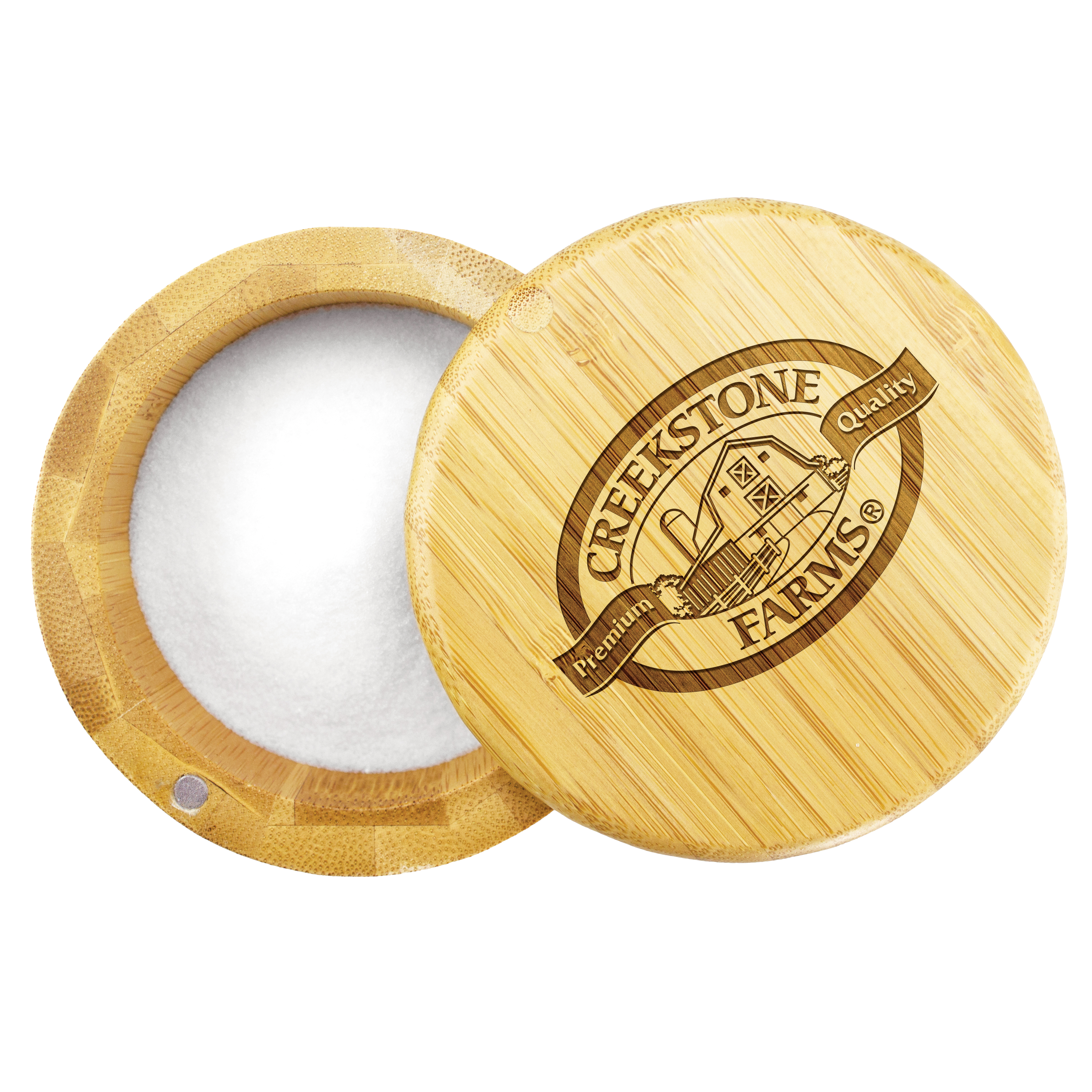 Round Salt Box with Magnetic Swivel Lid 17