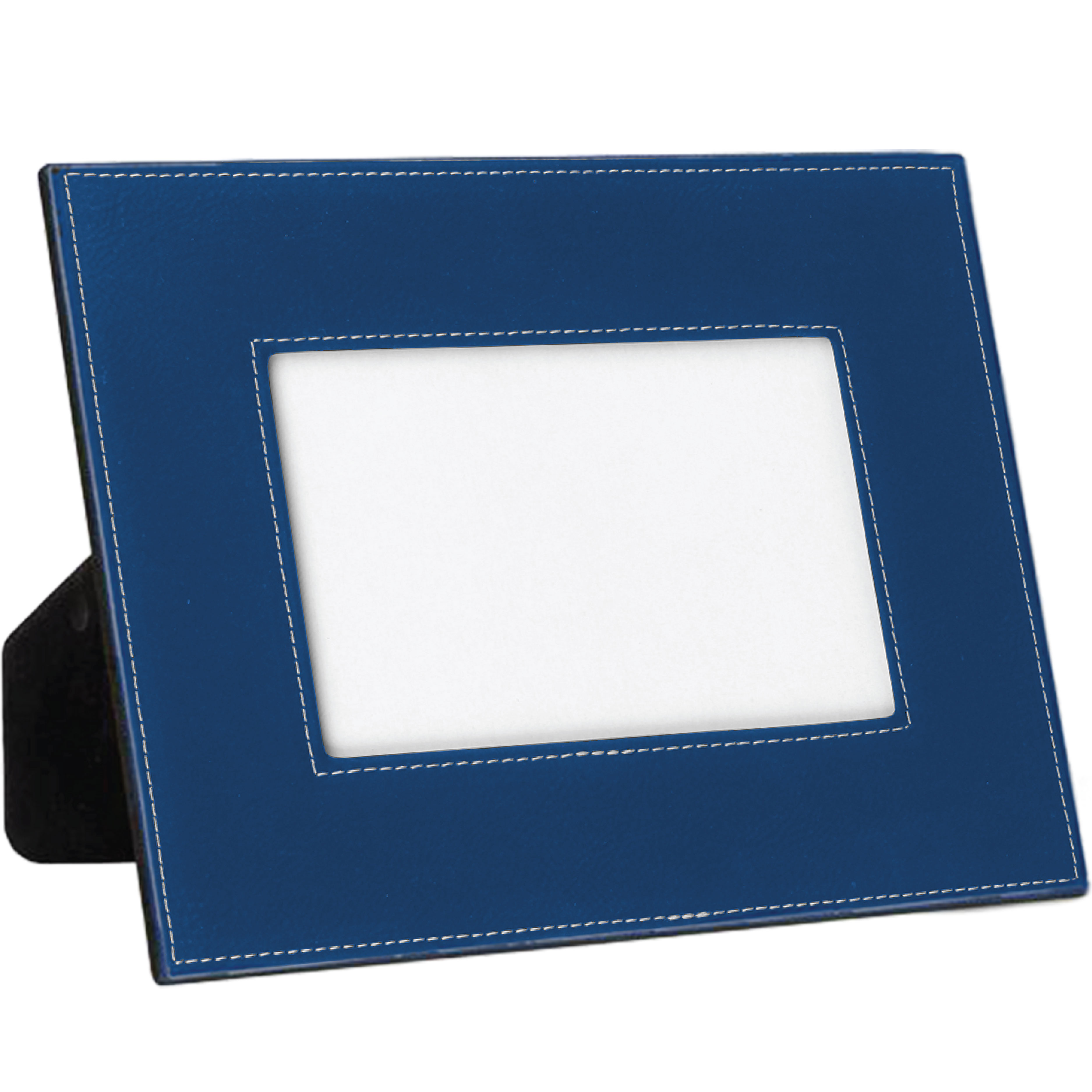 4" x 6" Blue & Silver Leatherette Photo Frame 1