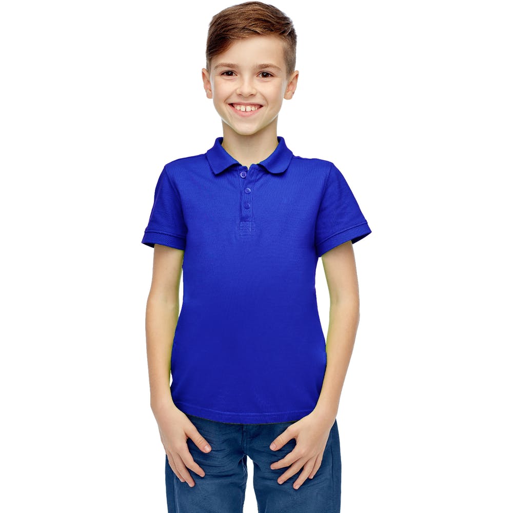 Boys' Uniform Polo Shirts - Royal Blue Short Sleeve Size 12 3