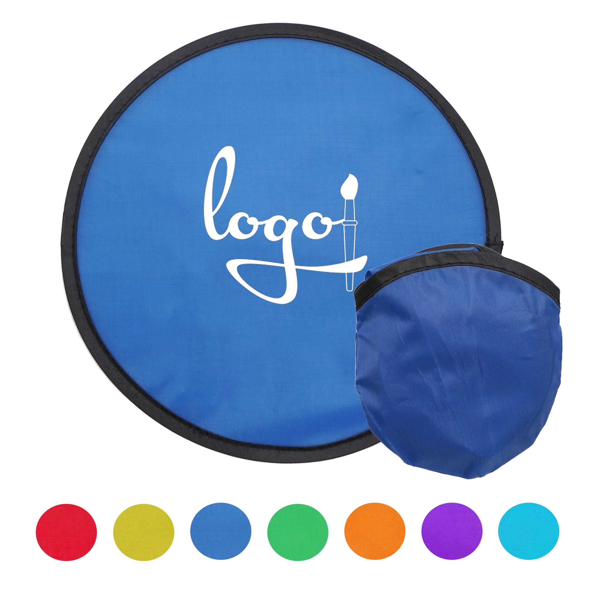 Custom Foldable Round Flying Disc With Pouch
