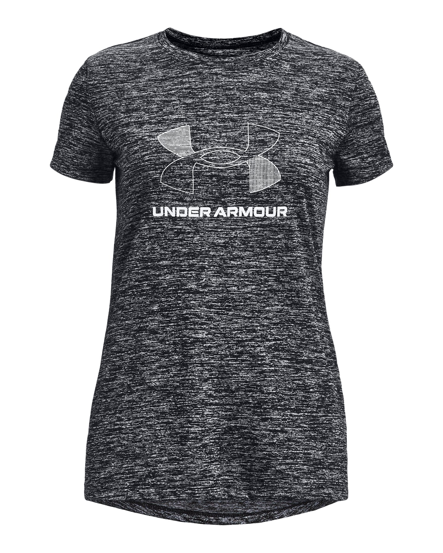 UA Tech Twist Big Logo Girls' Short Sleeve 20