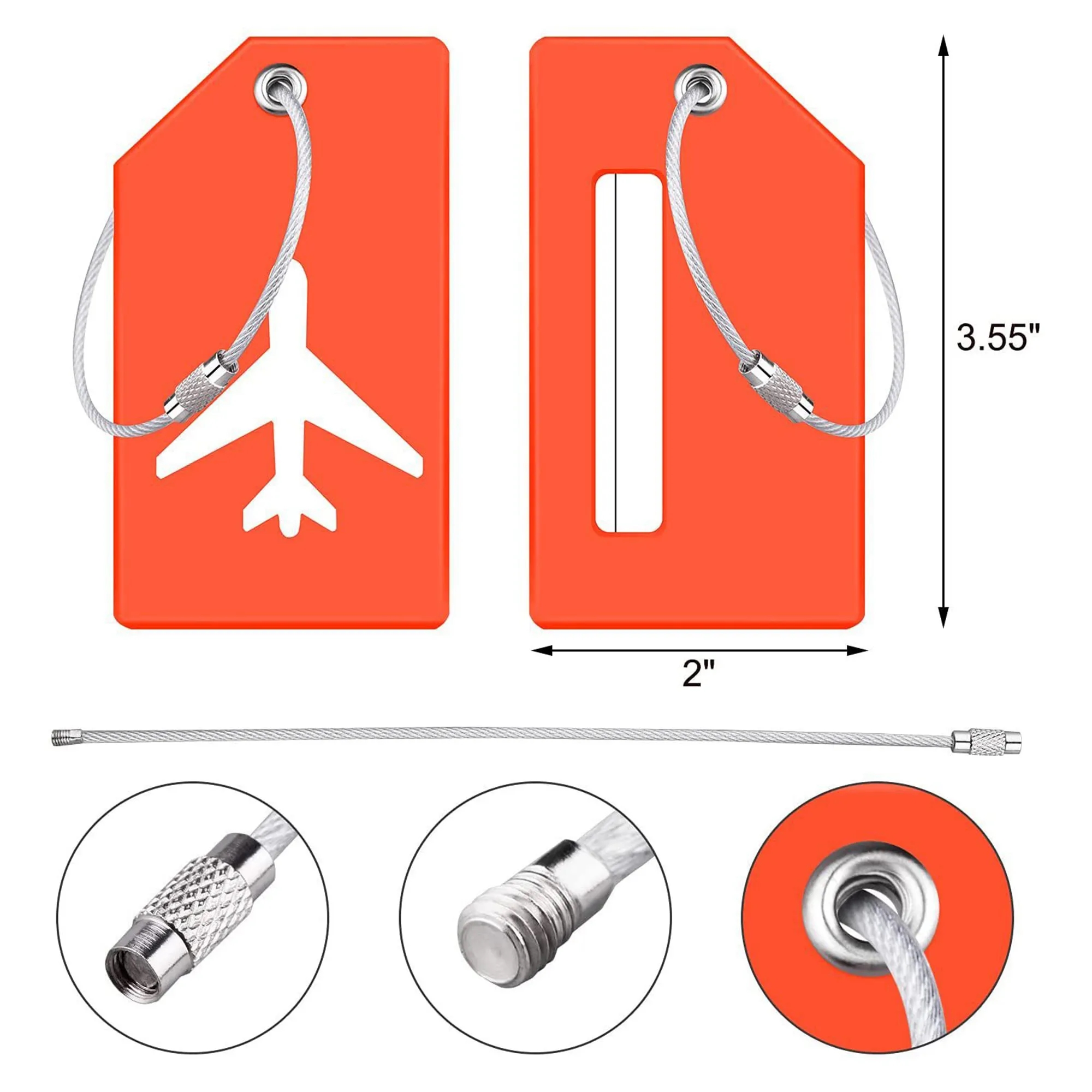 Silicone Luggage Tag with Name ID Card 9