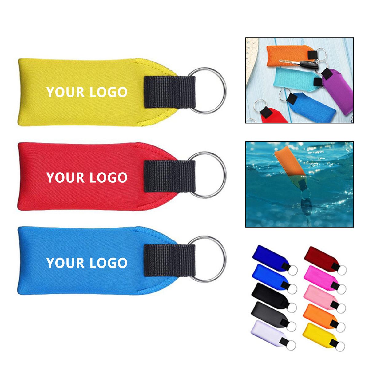 Waterproof Neoprene Floating keychain