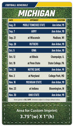 Magnet Football Sport Schedules - 4x7 Round Corners - MICH