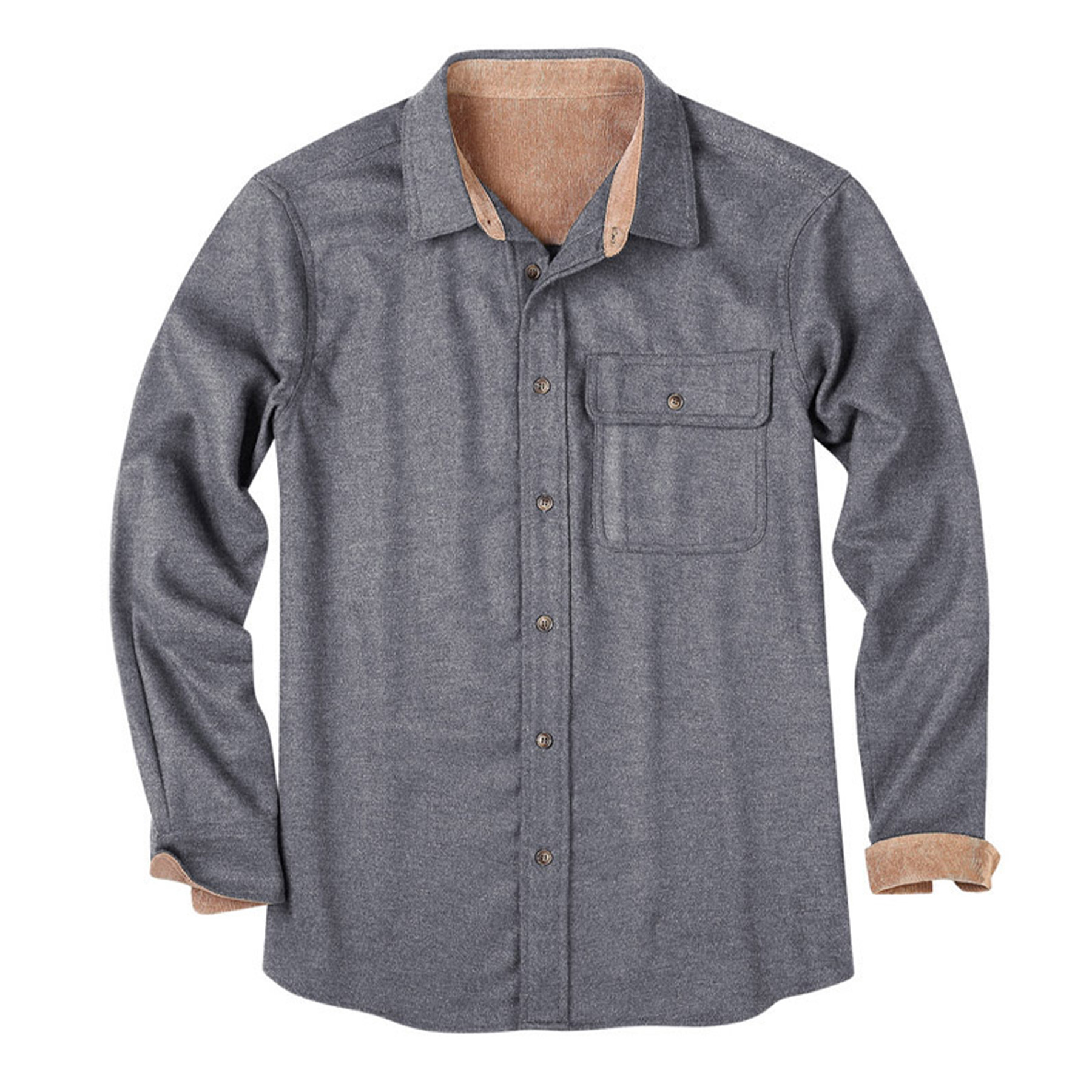 Flannel Long Sleeved Button Down Shirt 24