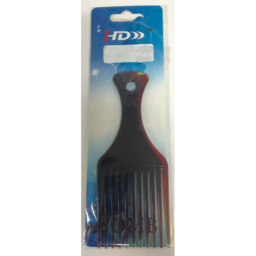 Hair Picks - Black Plastic 2 Pack 3