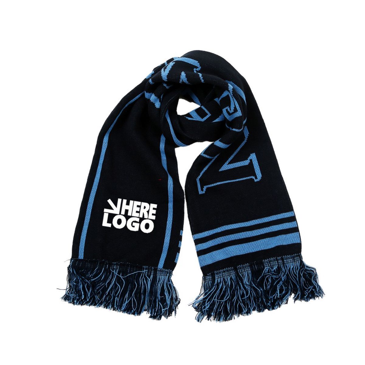 Custom Double-Sided Logo Acrylic Knit Scarf 2
