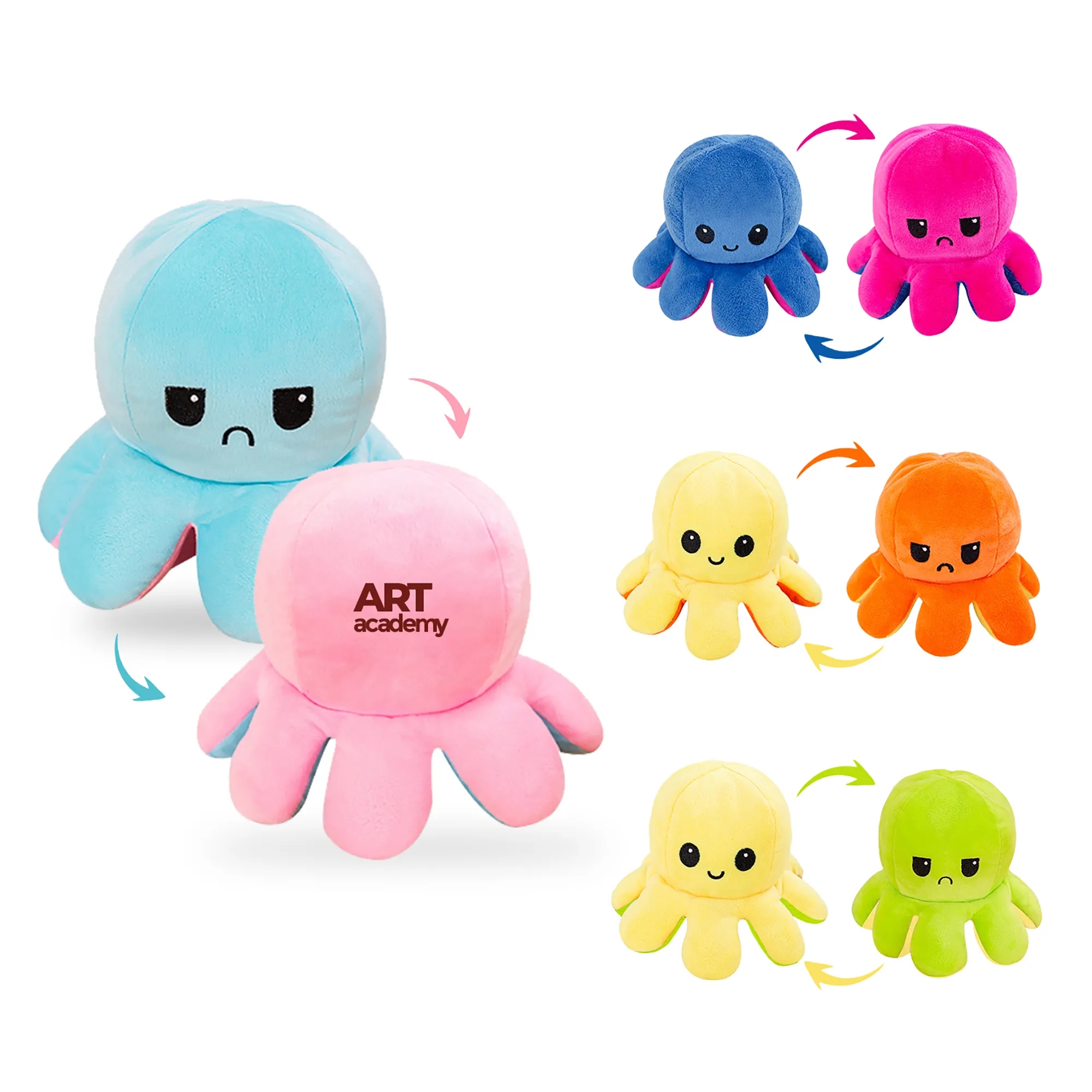 Large Reversible Octopus Plush Toy 2