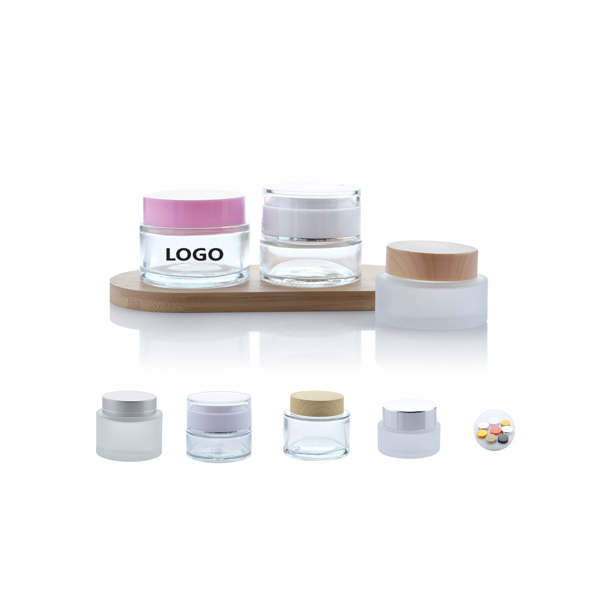 Travel Glass Cream Jars 2