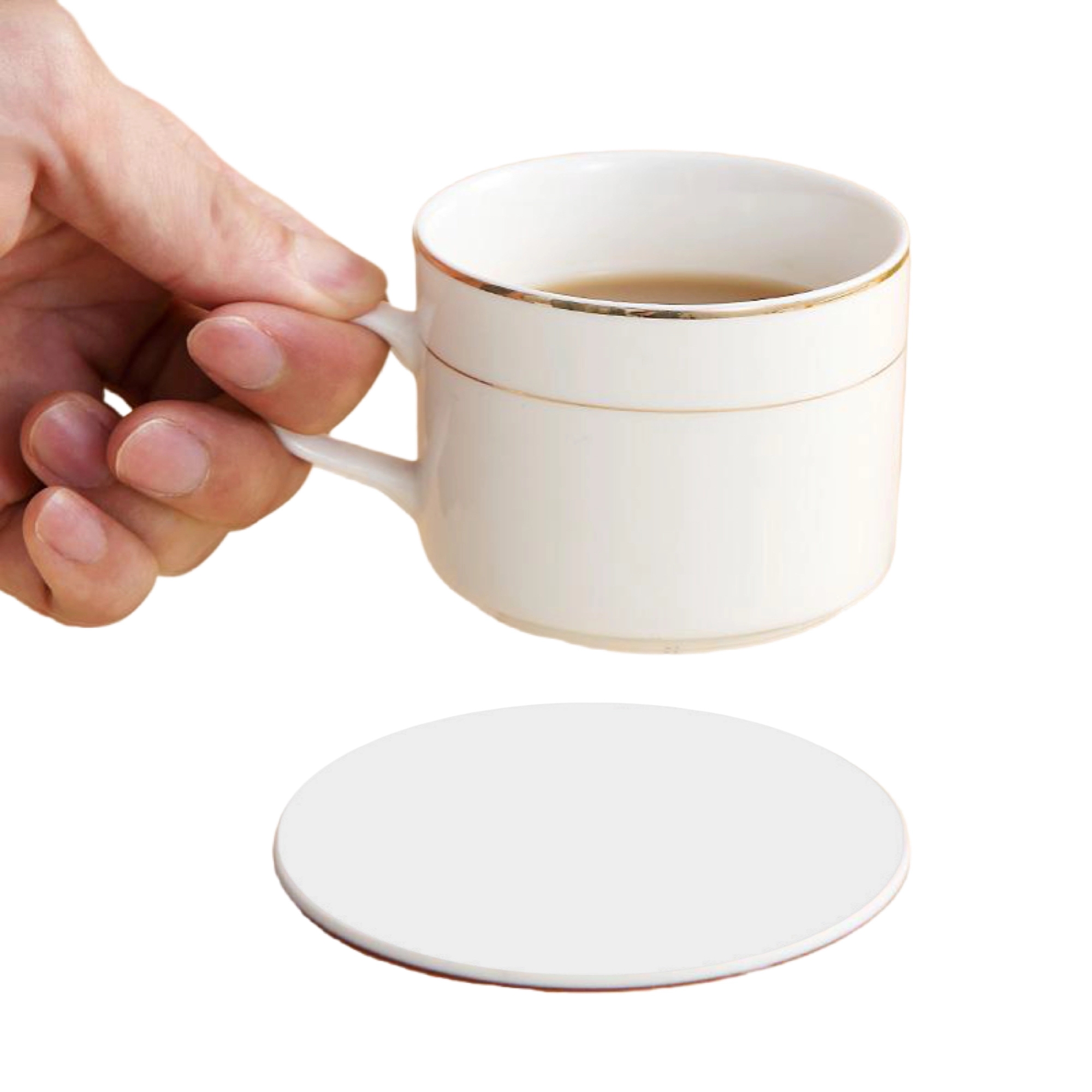 MOQ 50 Full Color PVC Round Coasters 34