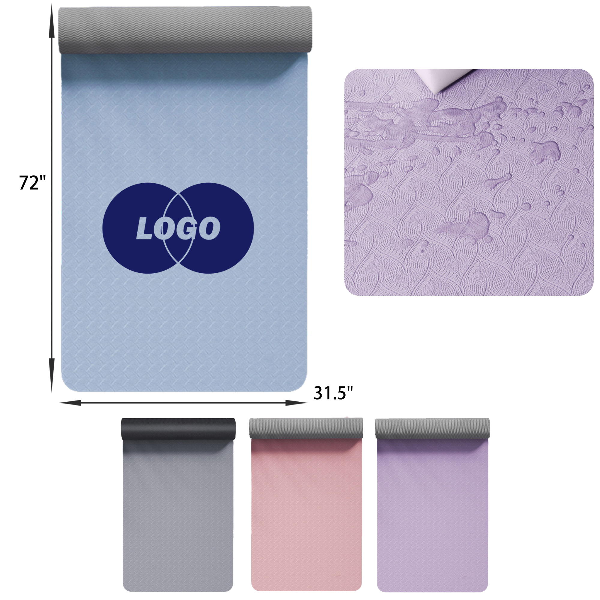 MOQ 30 PCS Stylish 6MM TPE Yoga Mat 6