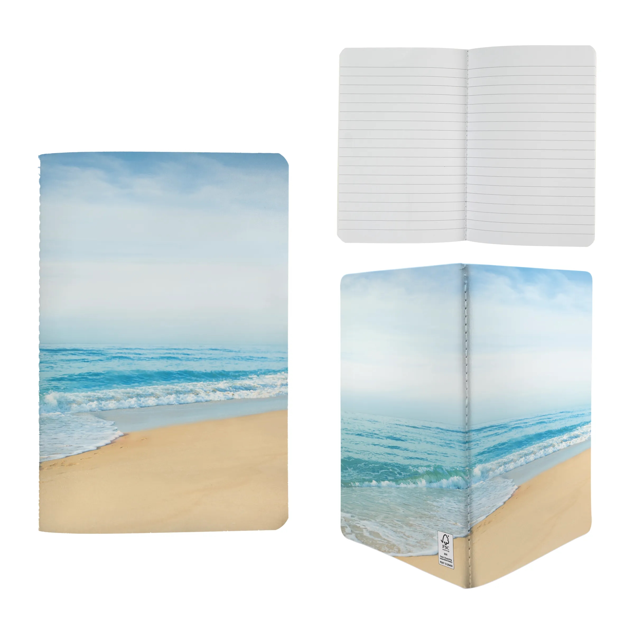 5" x 7" Seaside Sewn Paper Cover Notebook 2