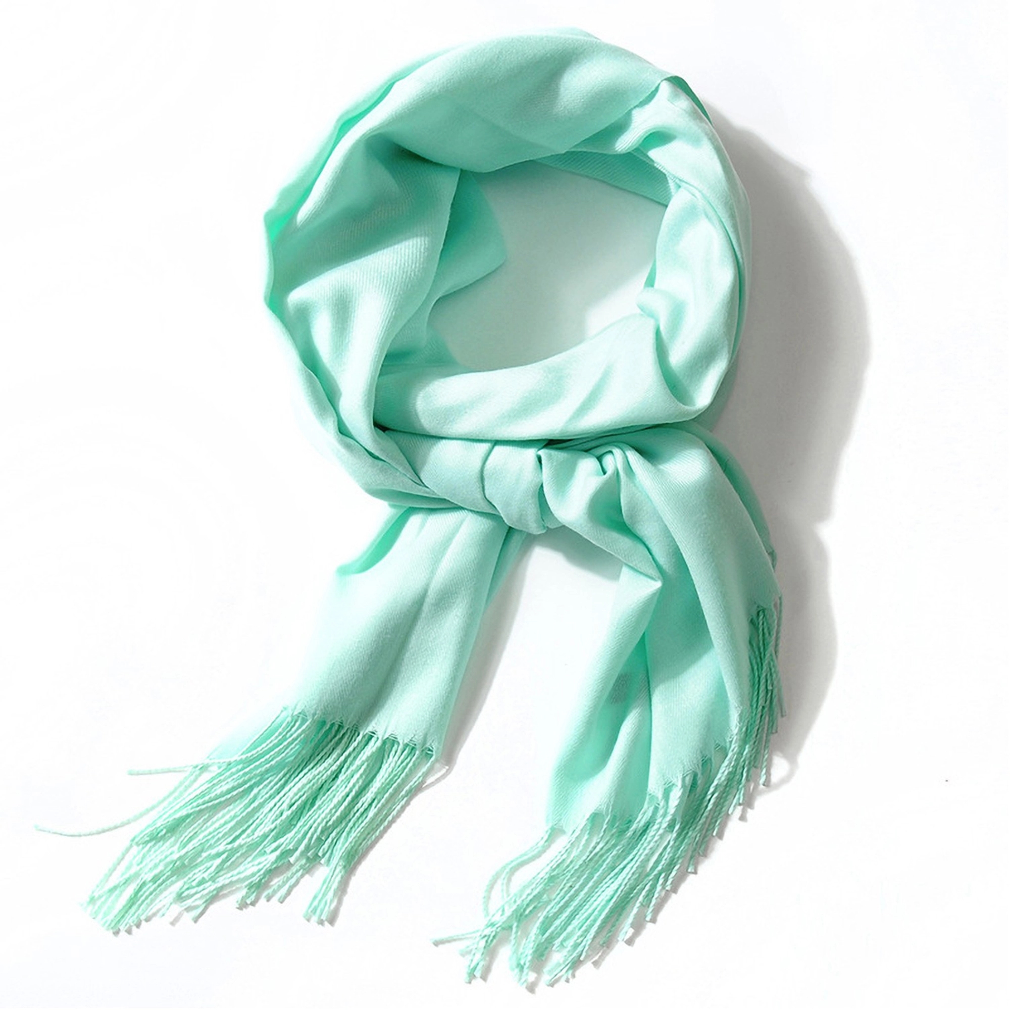 Cashmere Pashmina Woven Scarf With Fringes 18