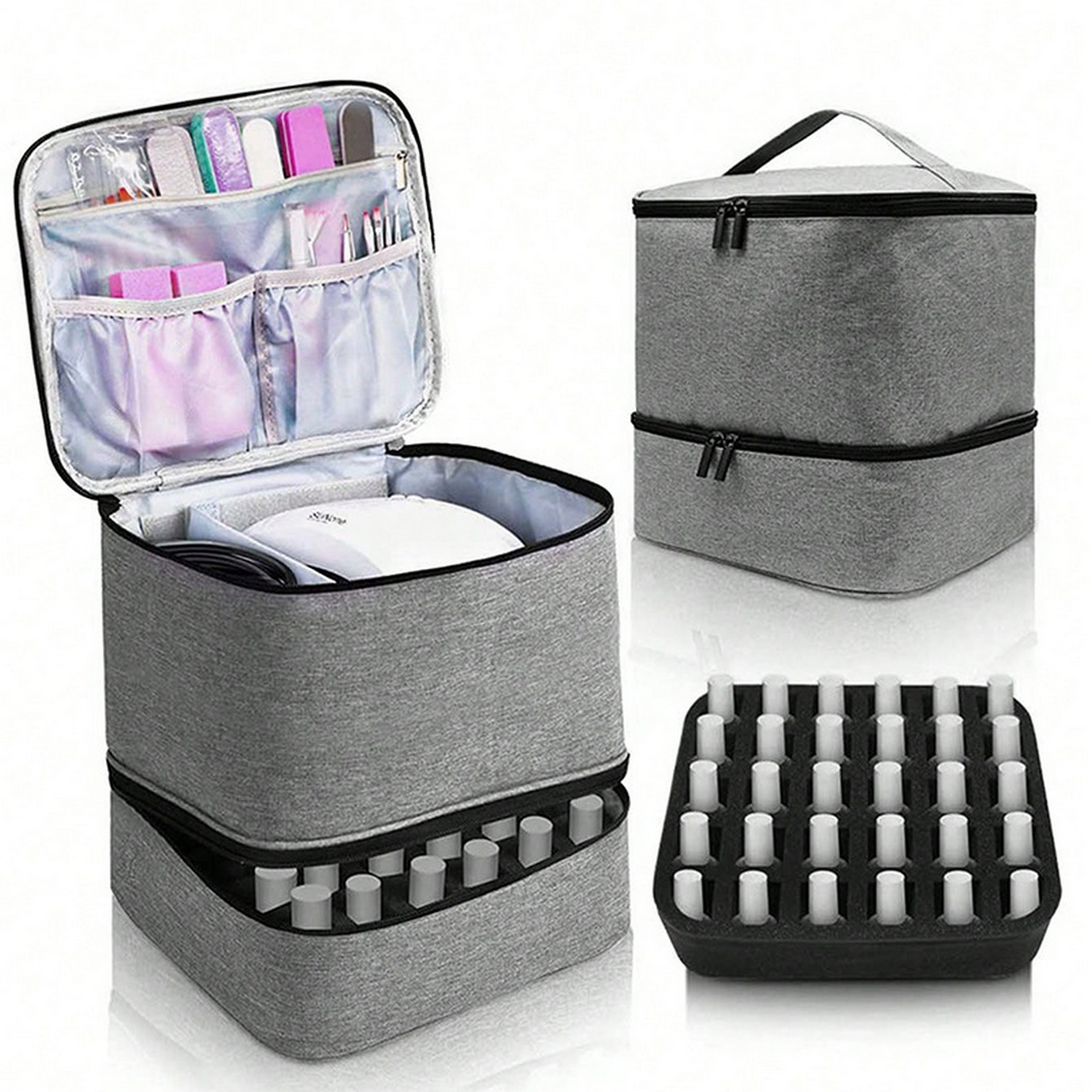 Double Makeup Nail Polish Storage Bag 6