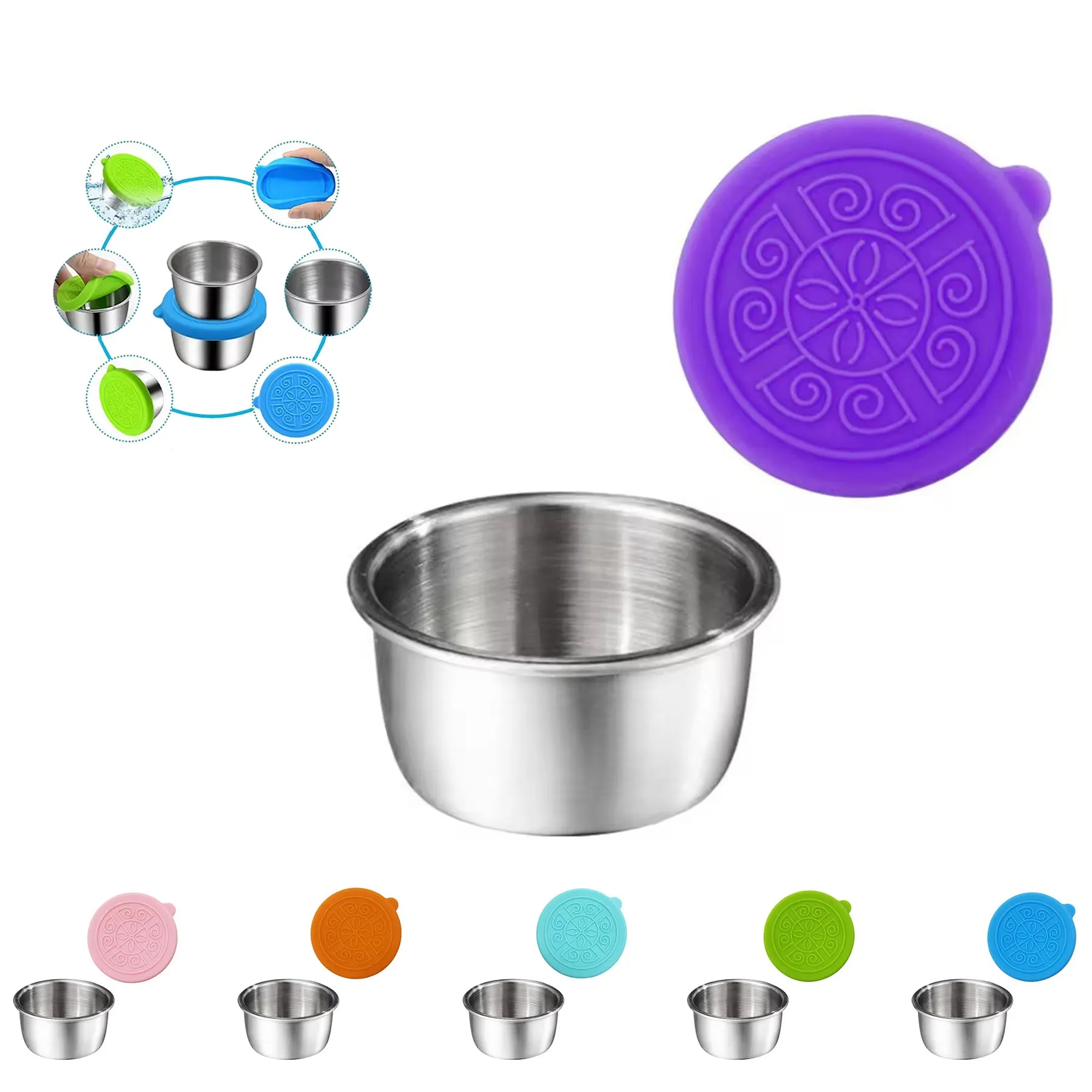 1.7 Oz Small Condiment Containers with Silicone Lids 19