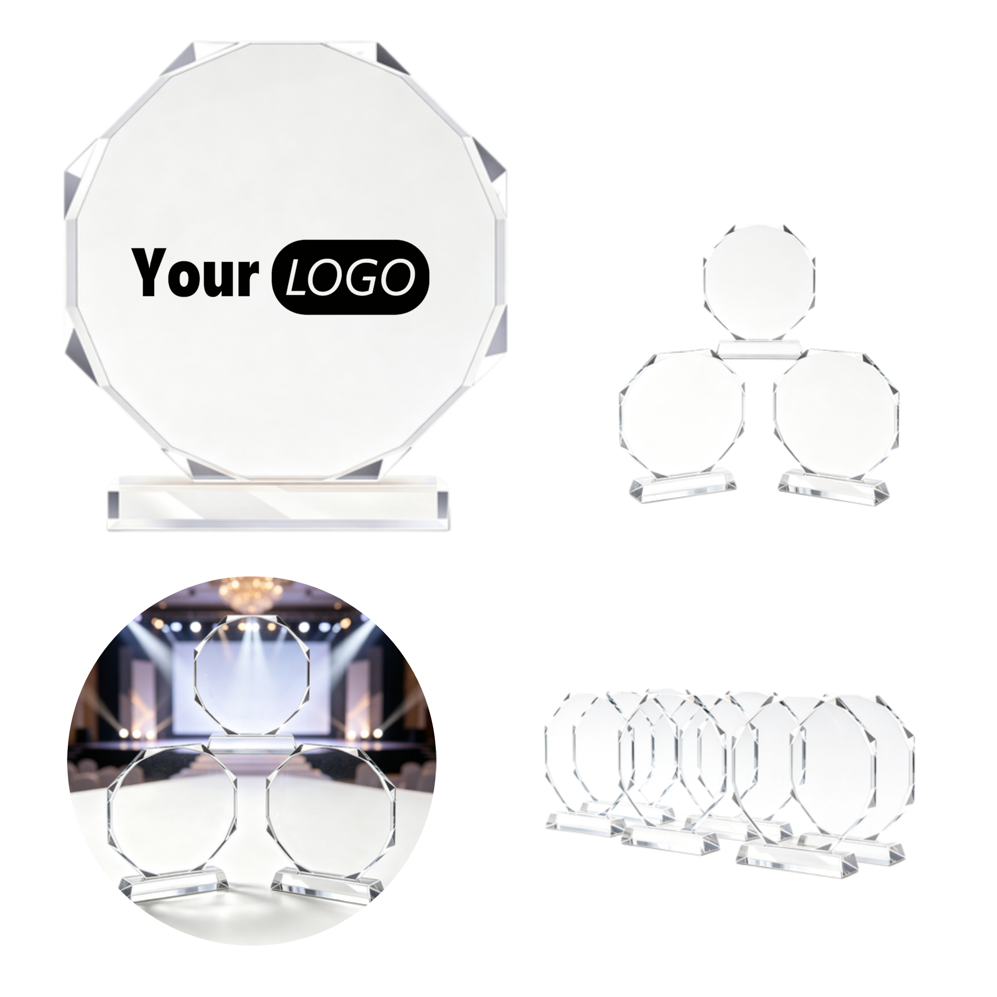 Custom-Shaped Acrylic Plaque Desk Award 2