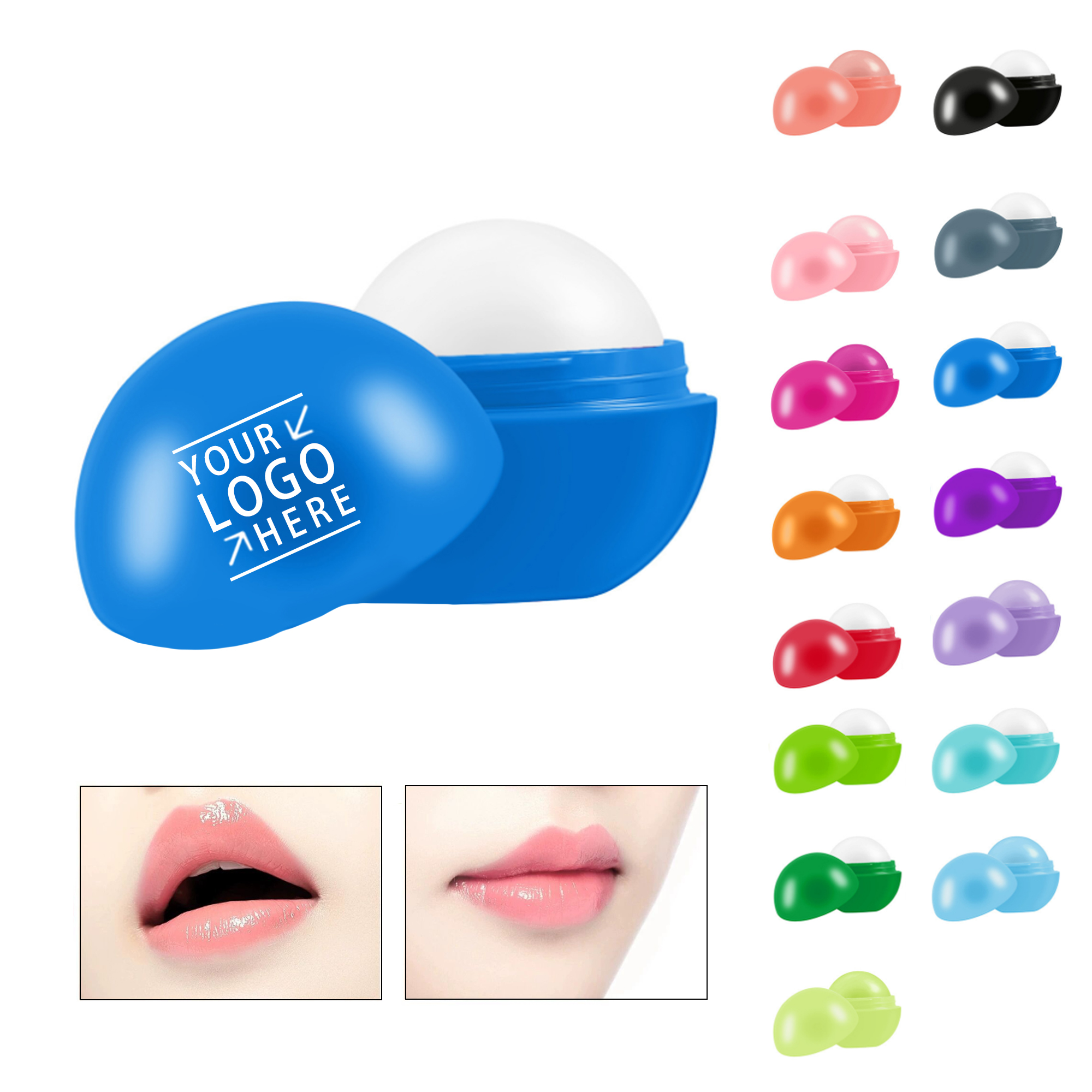MOQ 50 Round Soft Touch Lip Balm