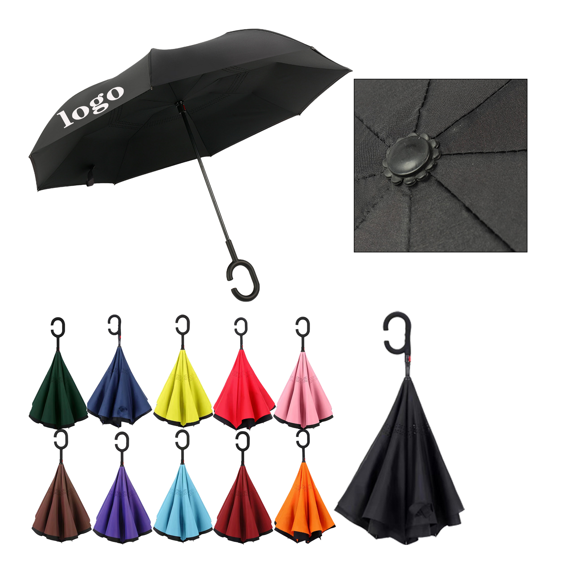 Double Layer Inverted Umbrella Upside Down 2