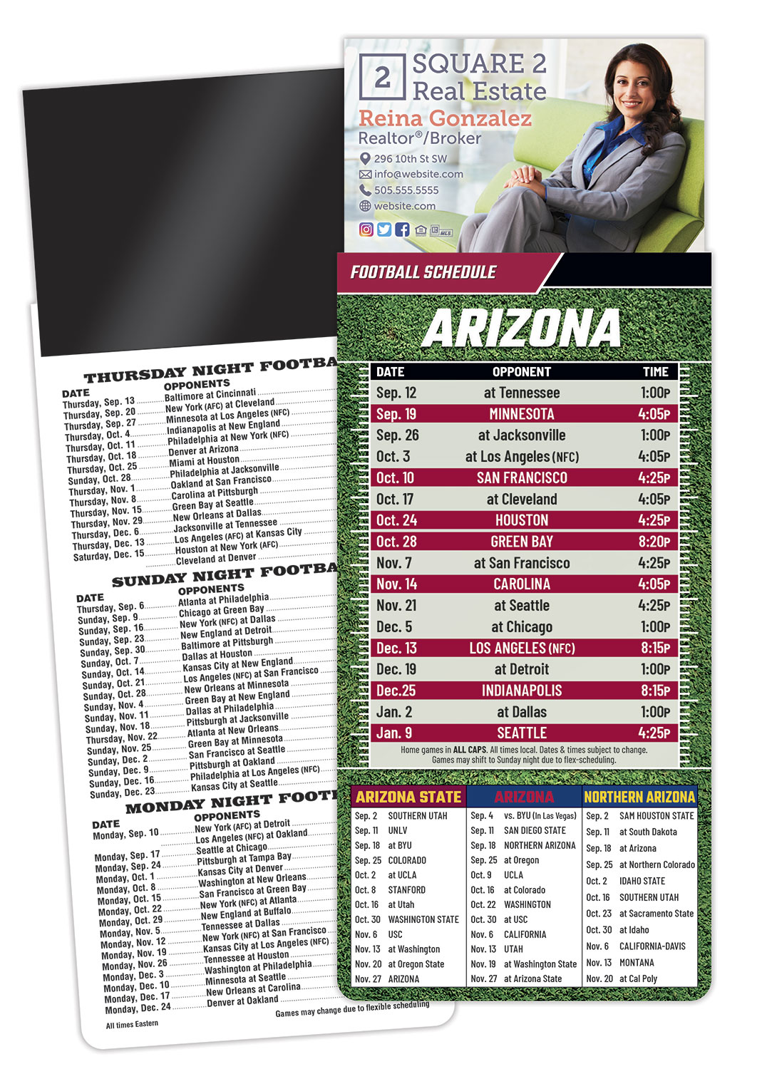 Magna-Card Business Card Magnet Football Schedules (3.5x9)