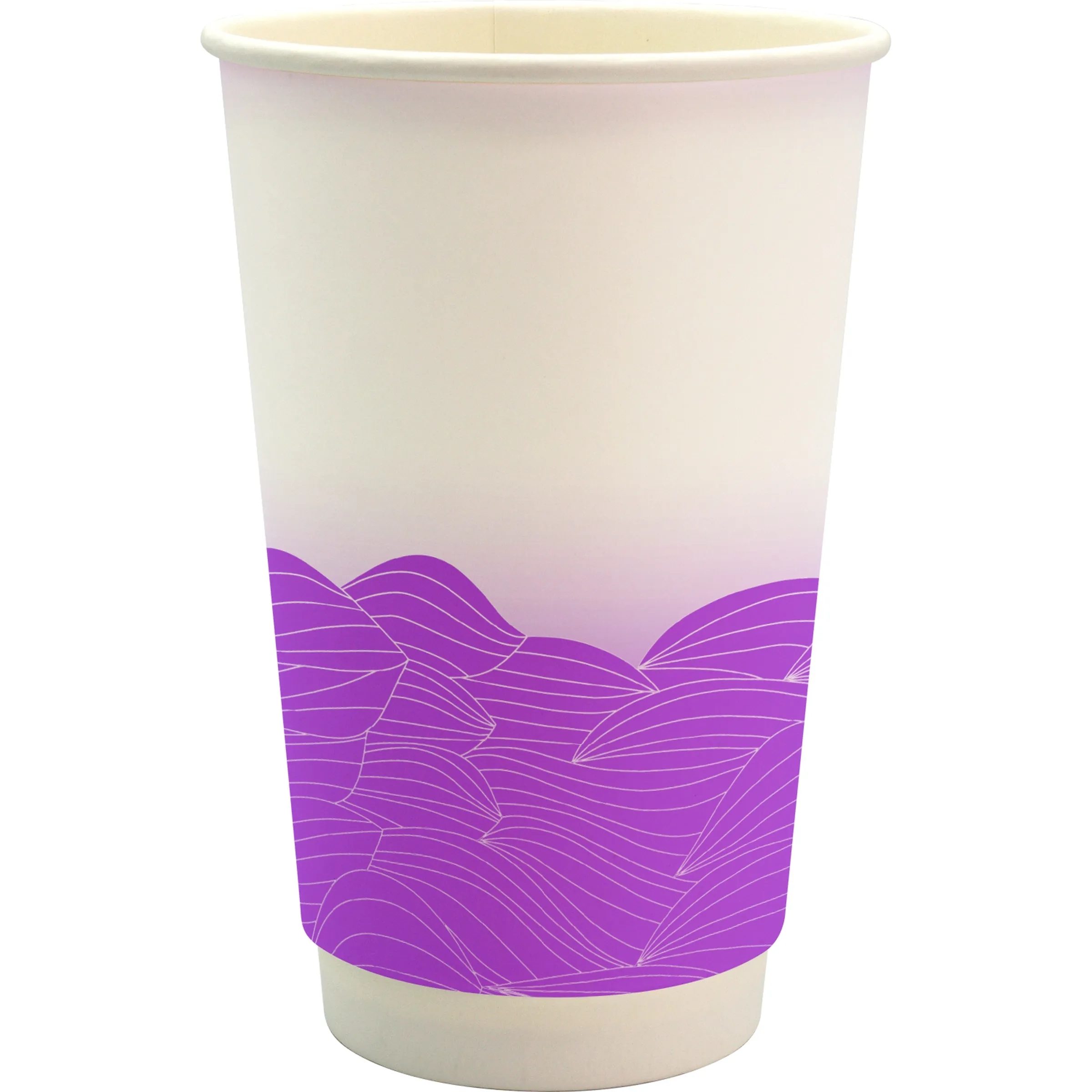 16 oz. Full Color Turbulent Waves Cube Paper Cup 4