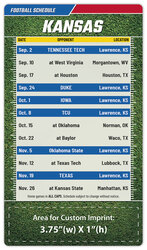 Magnet Sport Schedules - 4x7 Football Round Corners - 25 mil.