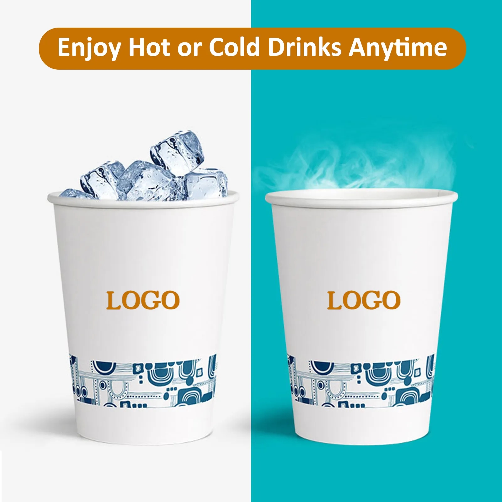 Leak Proof Disposable Paper Cup 3 oz 8 oz 12 oz 16 oz 22 oz 31