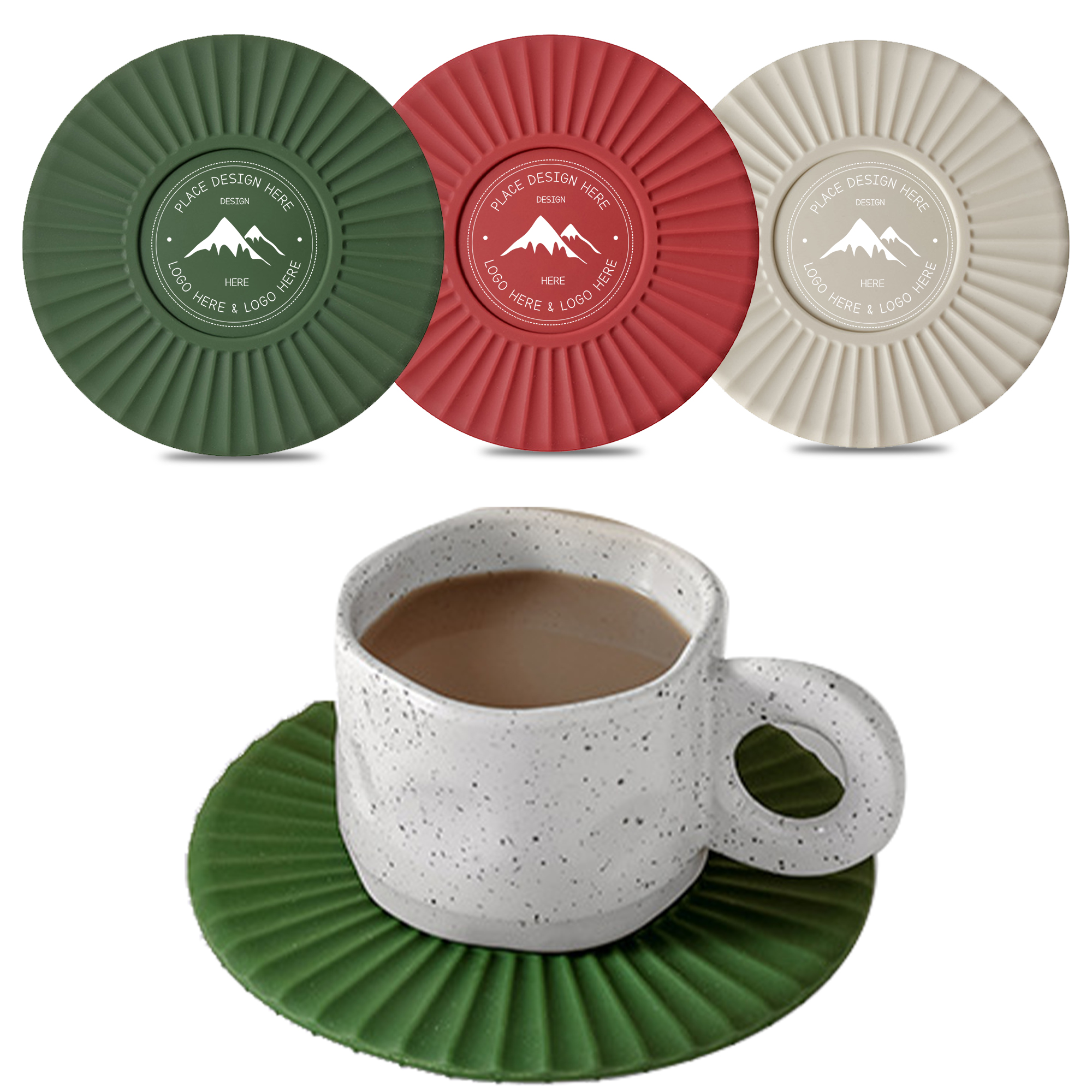 Waterproof Non-slip Custom Durable Silicone Coasters
