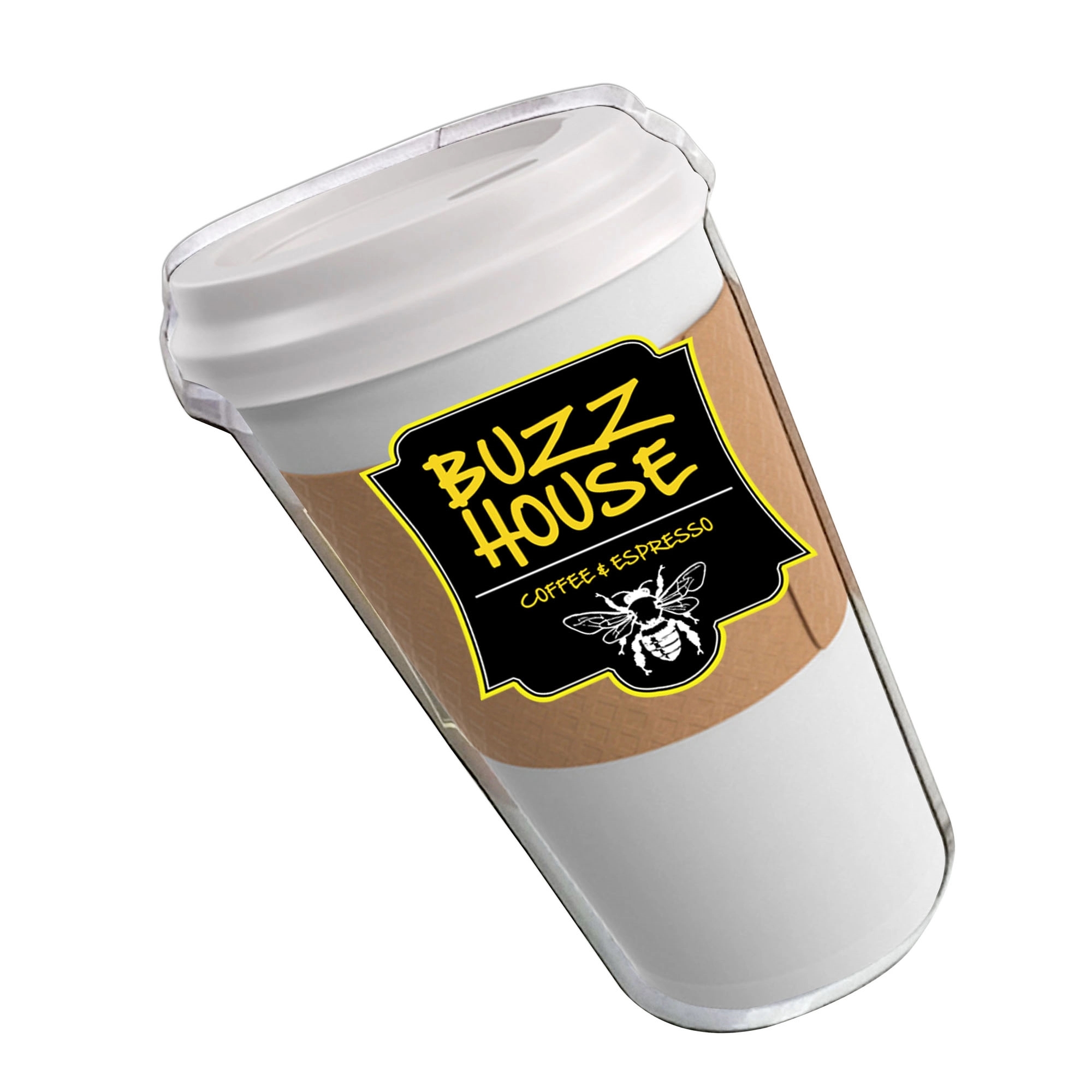 1/4" Acrylic To Go Coffee Cup Magnet 10