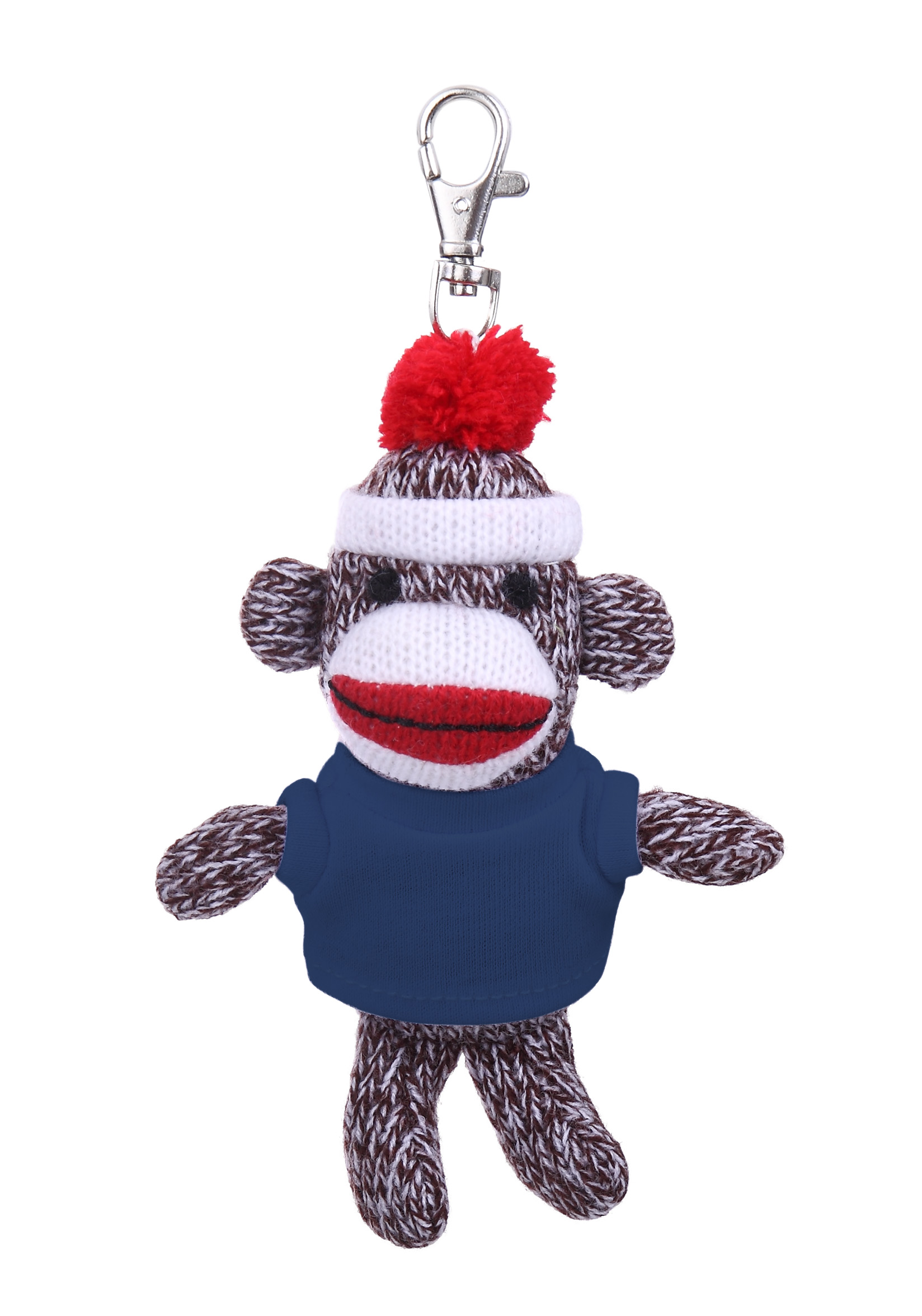 Plush Original Sock Monkey Keychain with Tee 25