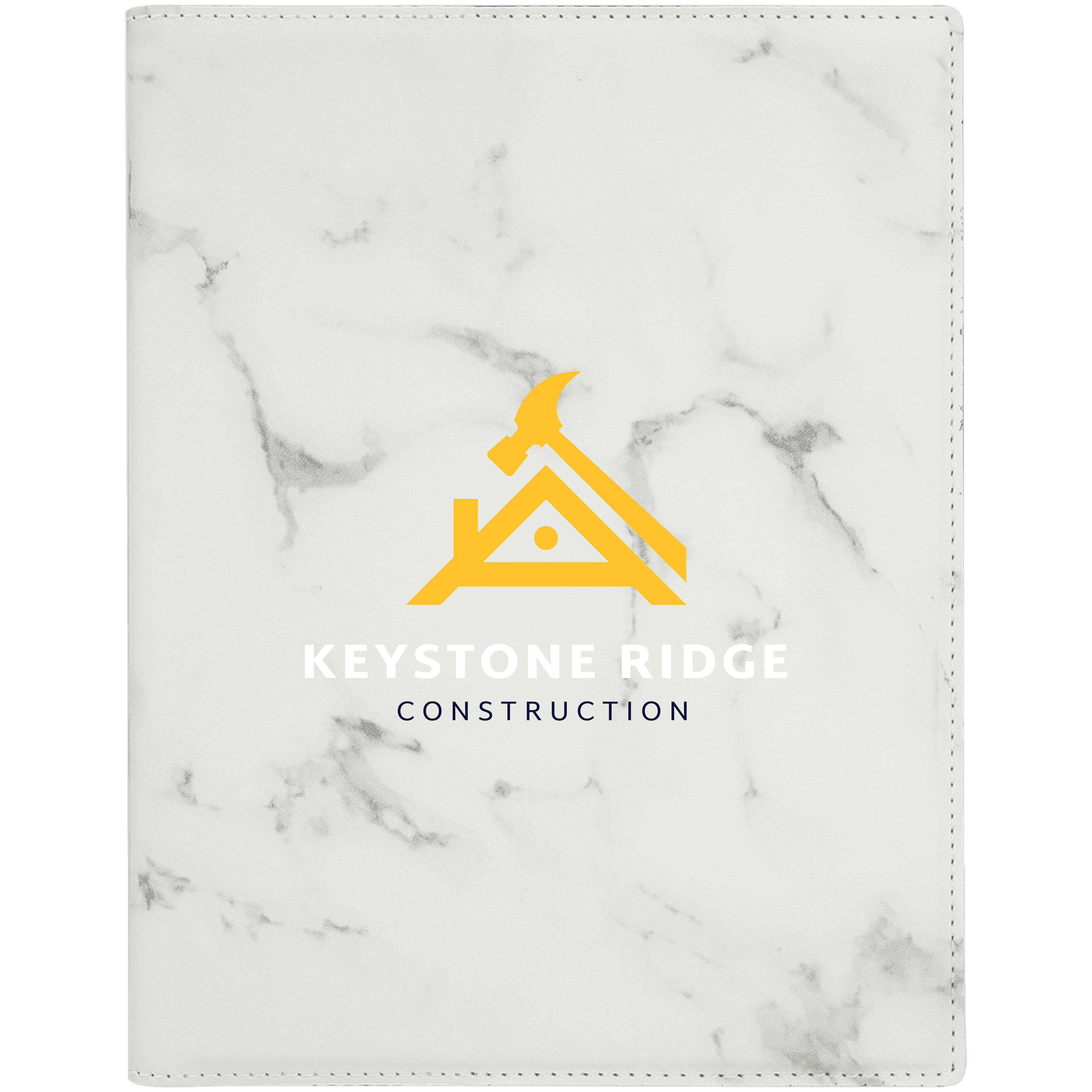 7" x 9" Leatherette Marble Portfolio