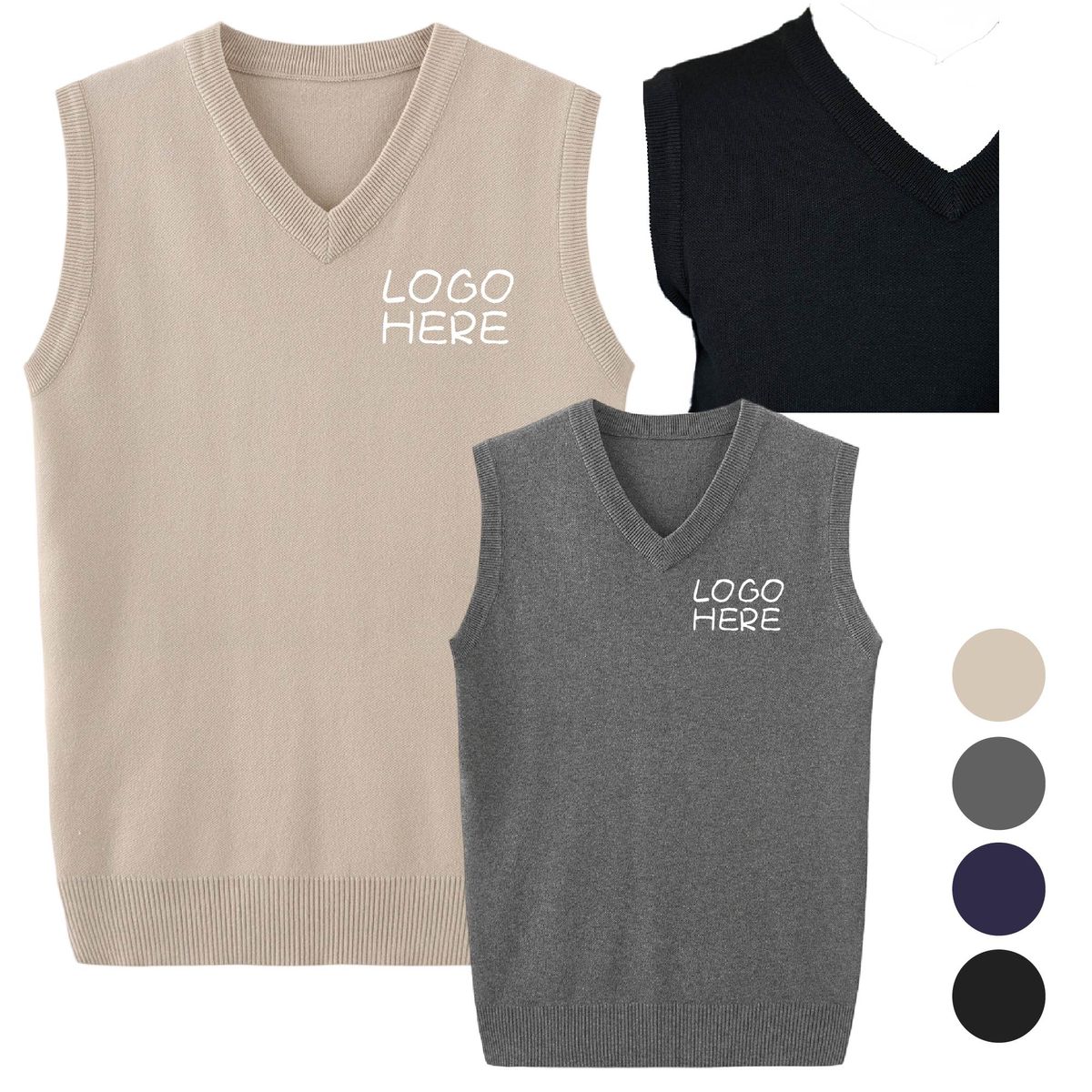 Thickened V-Neck Vest 6