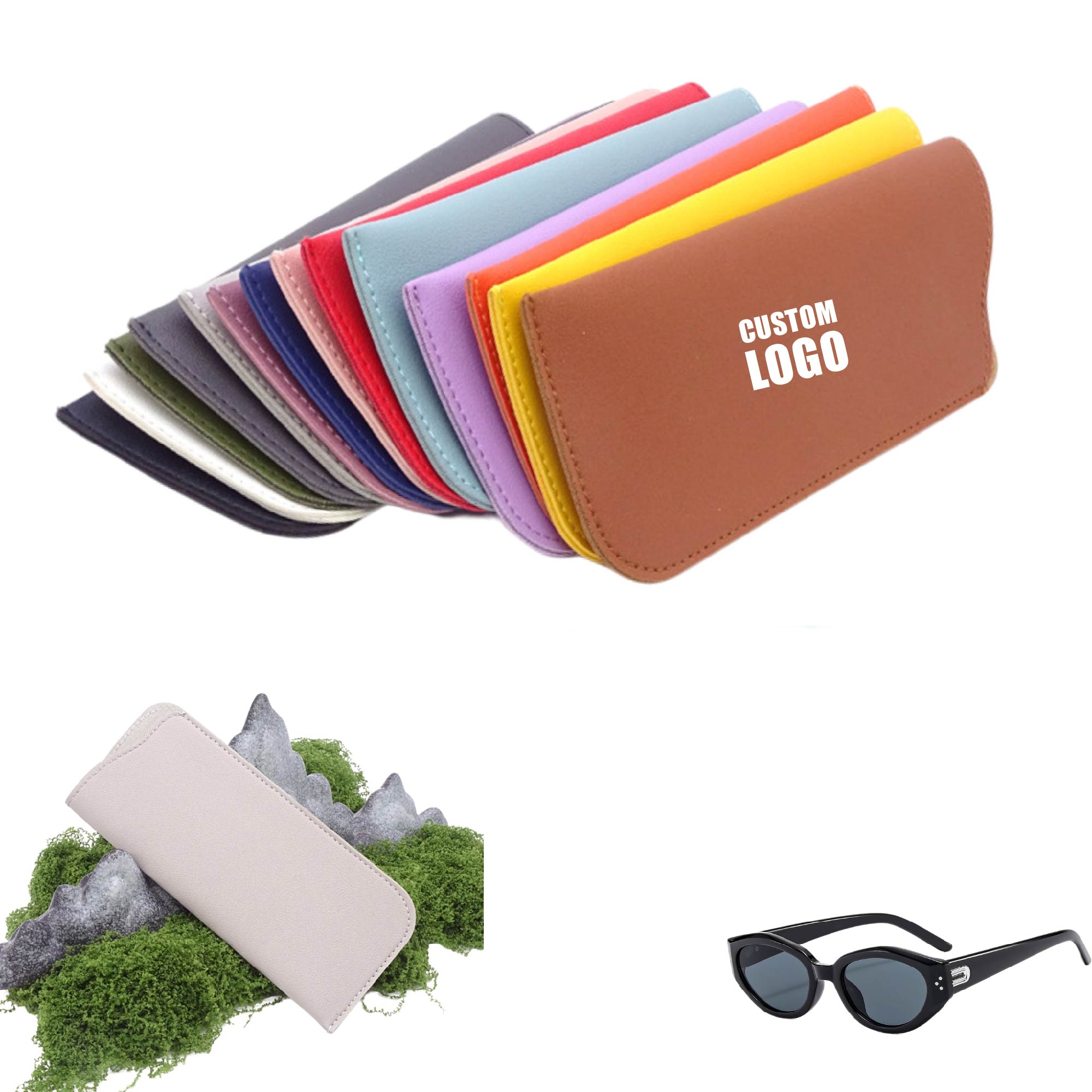 MOQ 10 pcs Leather Sunglasses Pouch 3