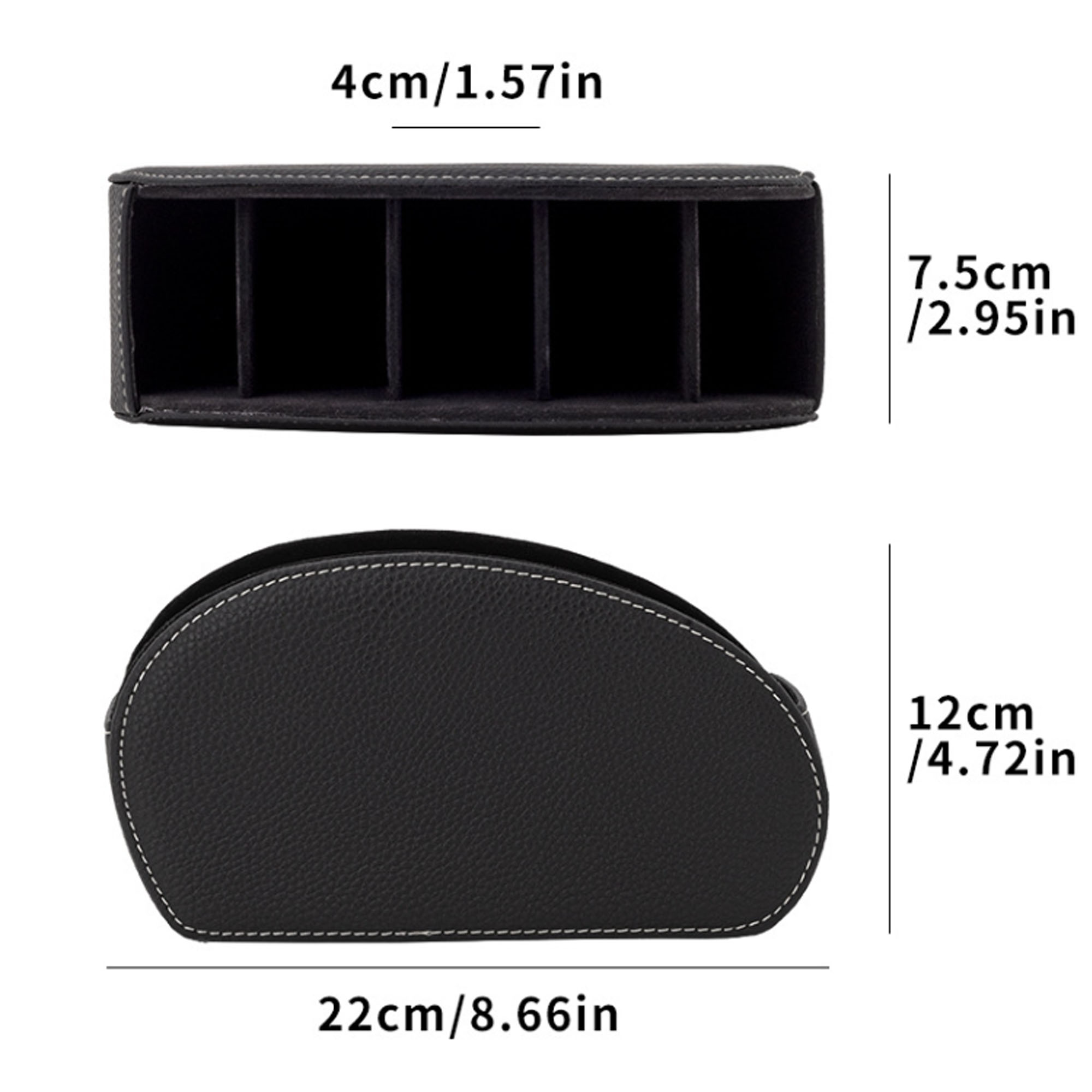 PU Leather Five-grid Remote Control Desktop Storage Box 9