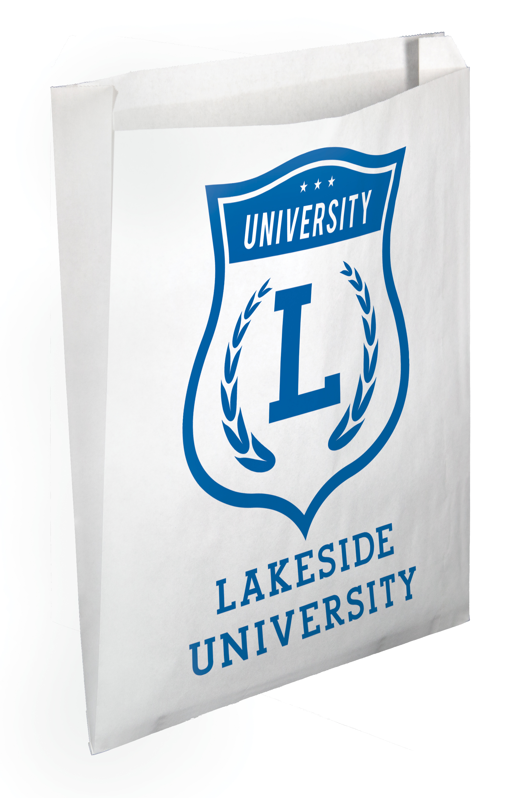 One Color 2-Sided Merchant Paper Bag (12" x 13.5" x 2.5") 2
