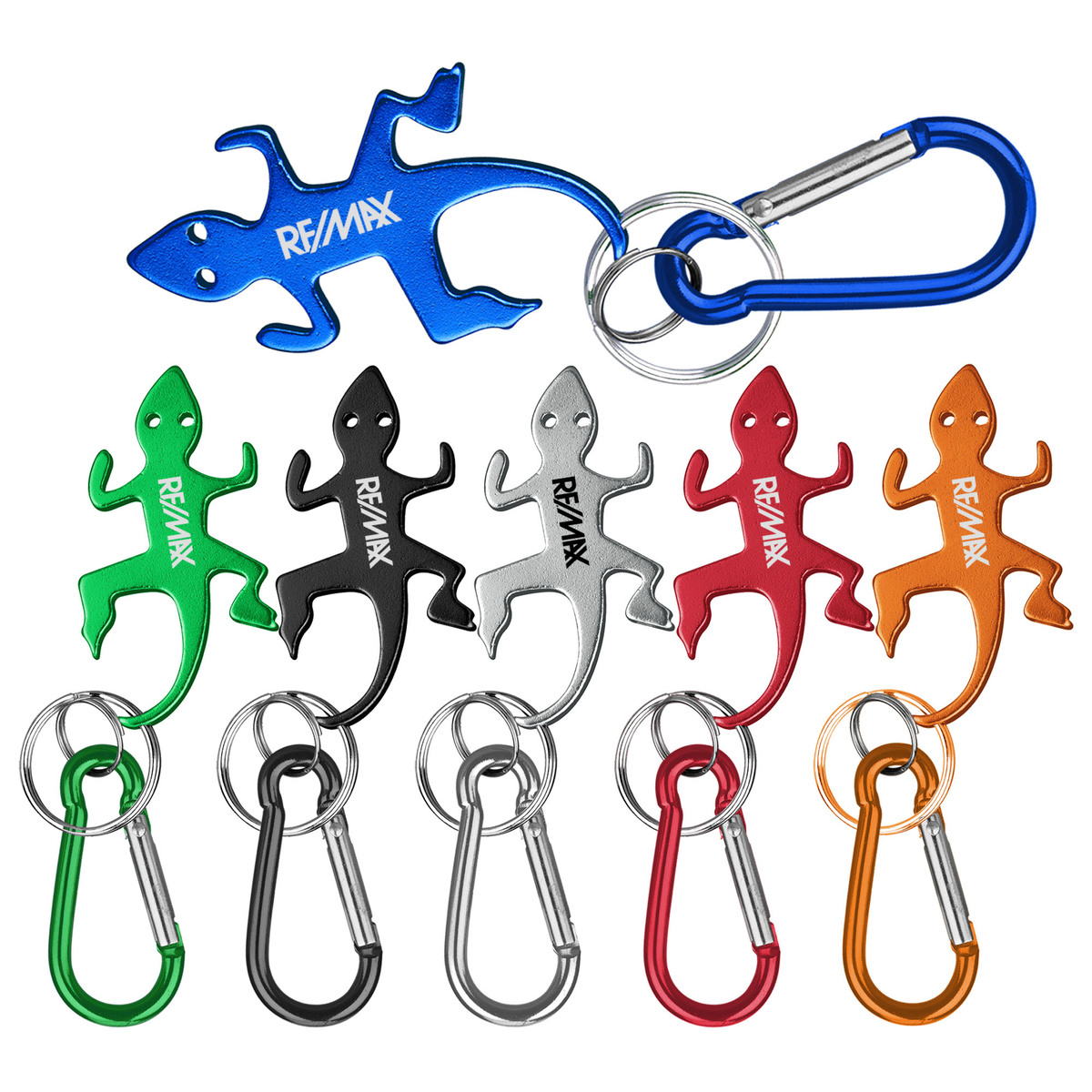 Lizard Shaped Bottle Opener Key Holder and Carabiner BO5074CB2 rpv
