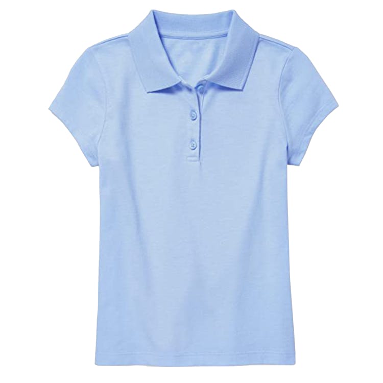 Girls' Uniform Polos - Light Blue XL Short Sleeve 3