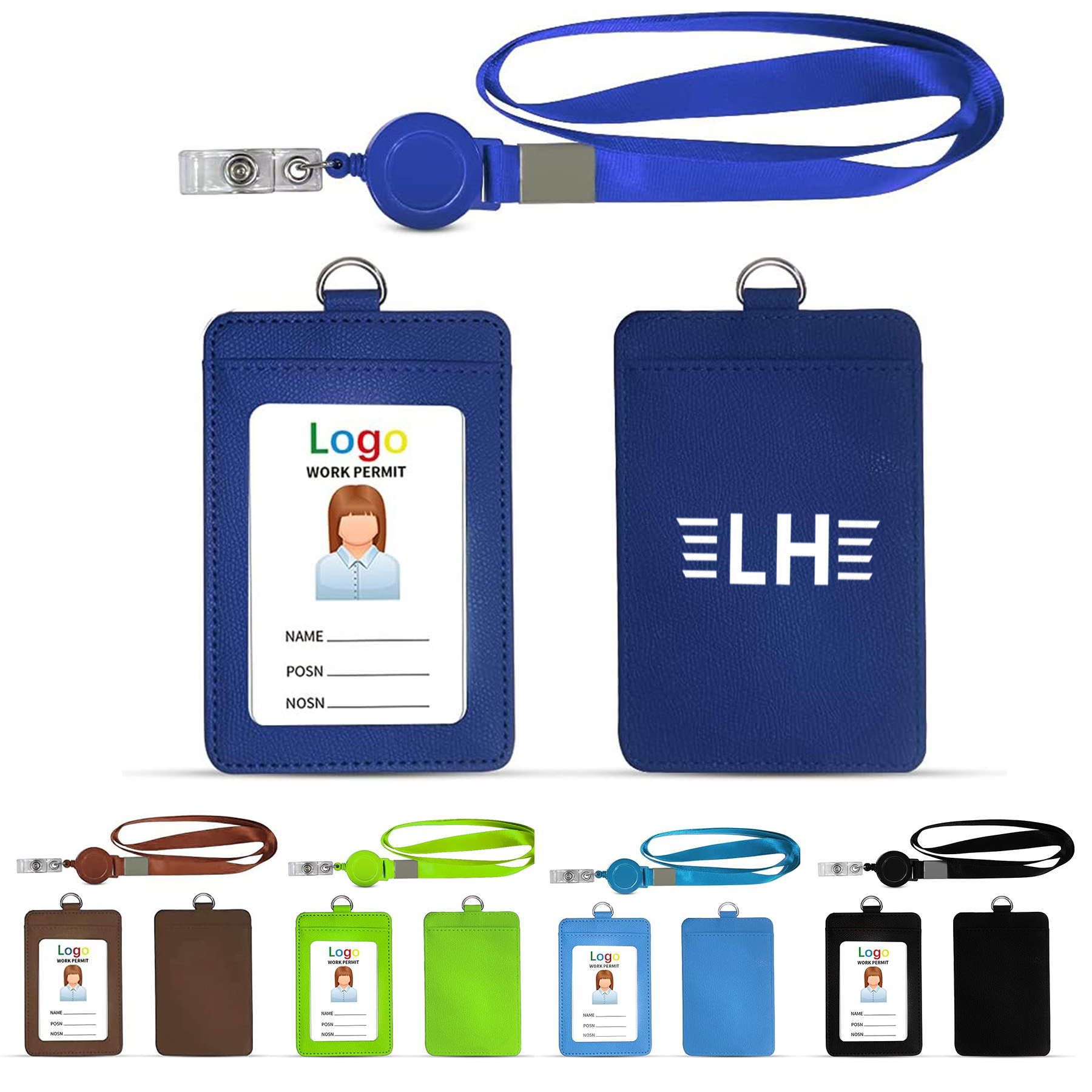 ID Badge Holder with Reel Lanyard