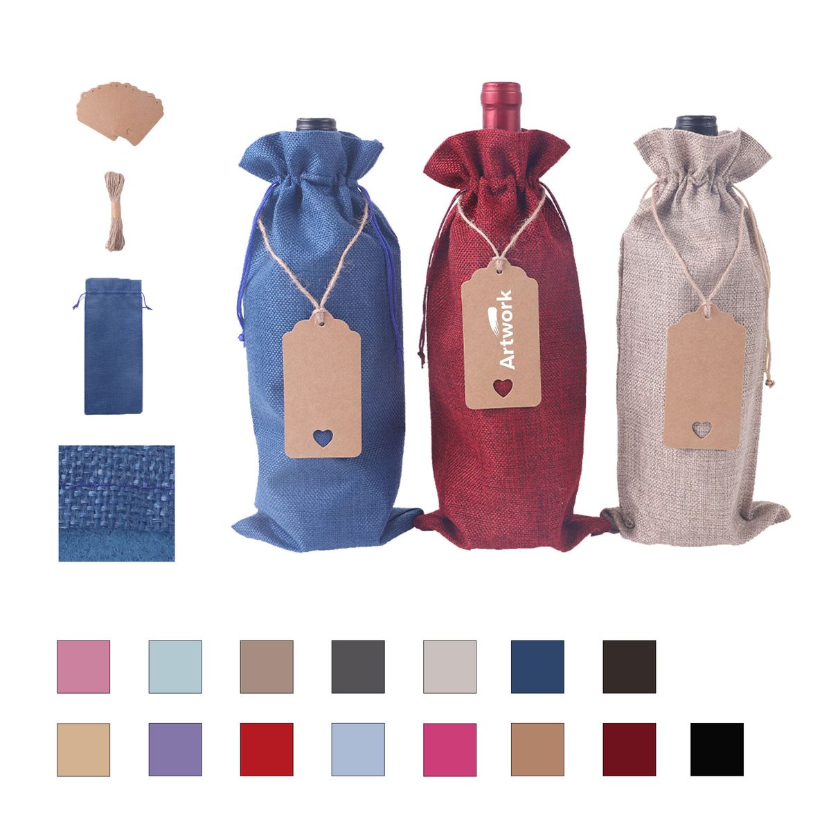 Customized Linen Red Wine Bag 3