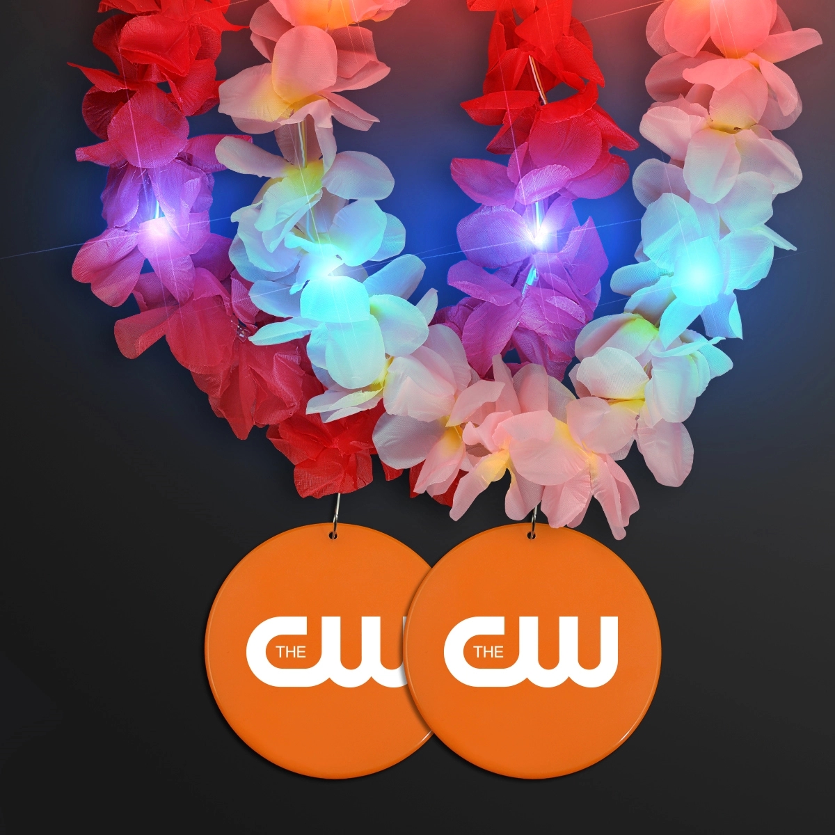 Light Up Hawaiian Leis with Custom Circle Medallion 72