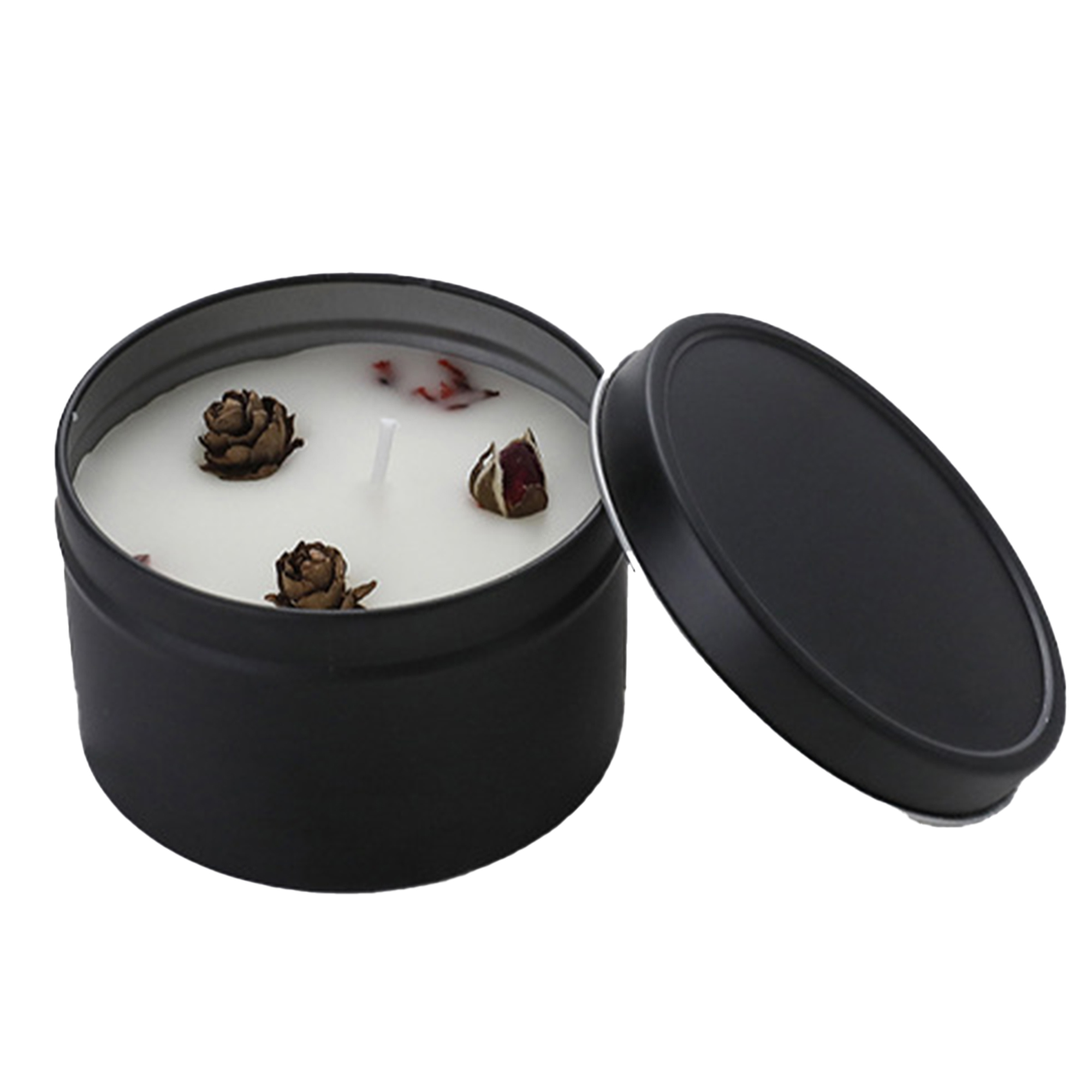 Natural Scented Candle with Decorative Flowers 11