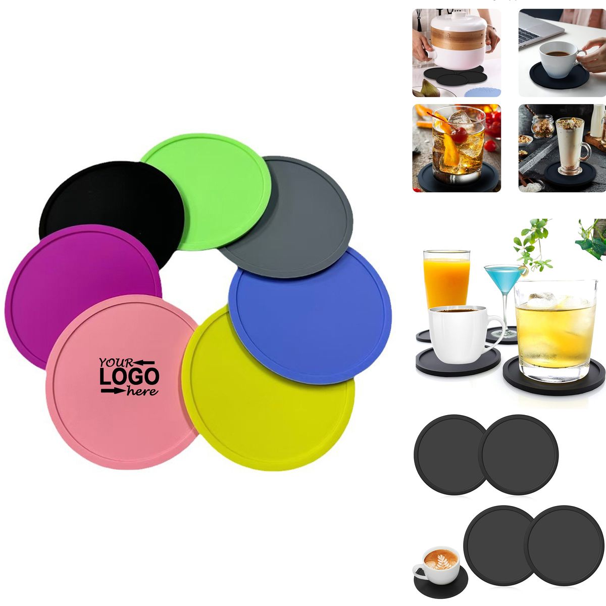 Round Silicone Coasters