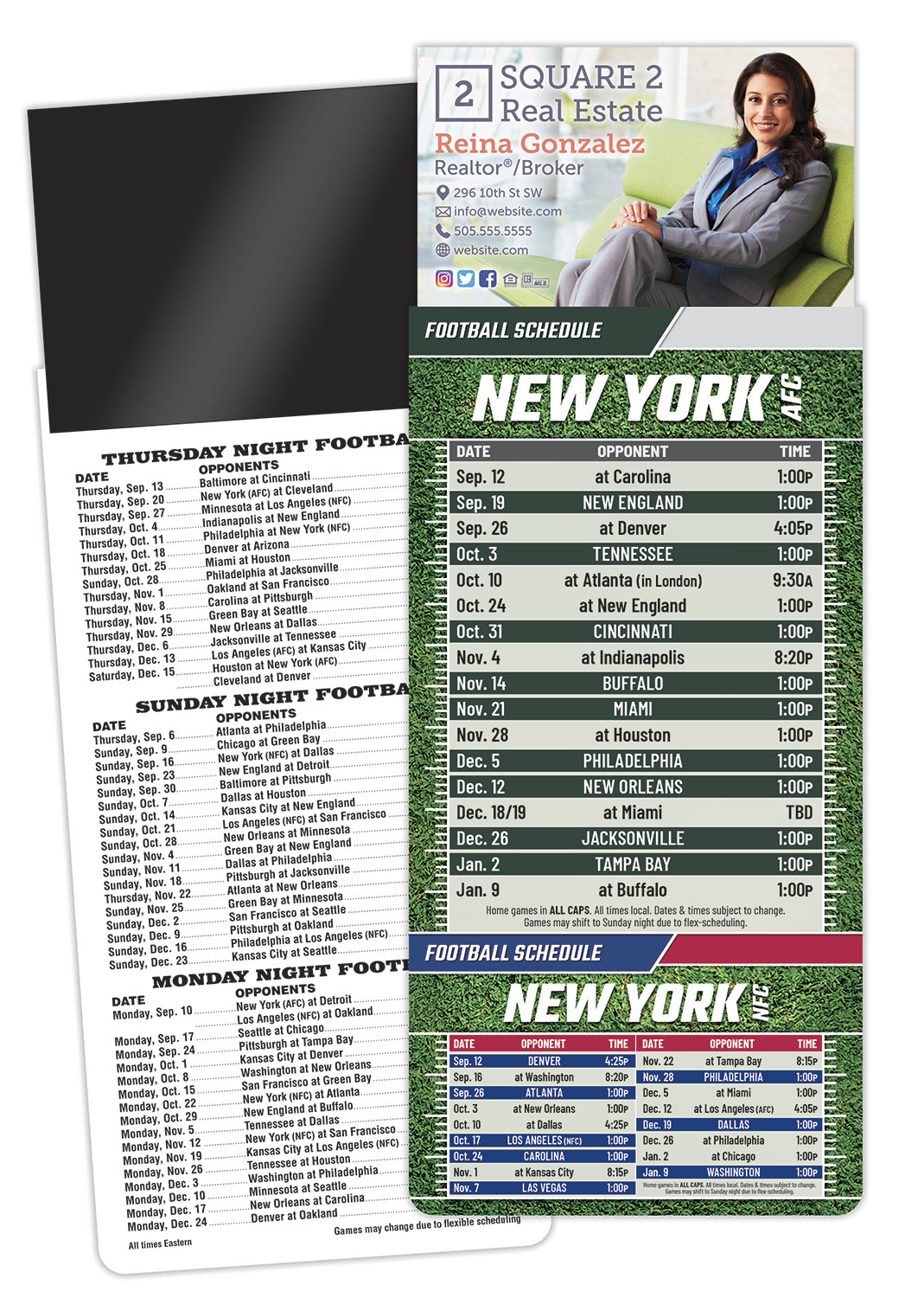 Magna-Card Business Card Magnet Football Schedules (3.5x9)