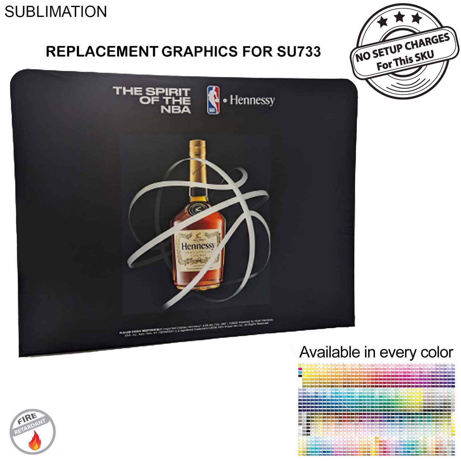 Replacement Graphics Double Sided 8'W x 8'H EuroFit Tension Fabric Slip on cover, NO SETUP CHARGE 3